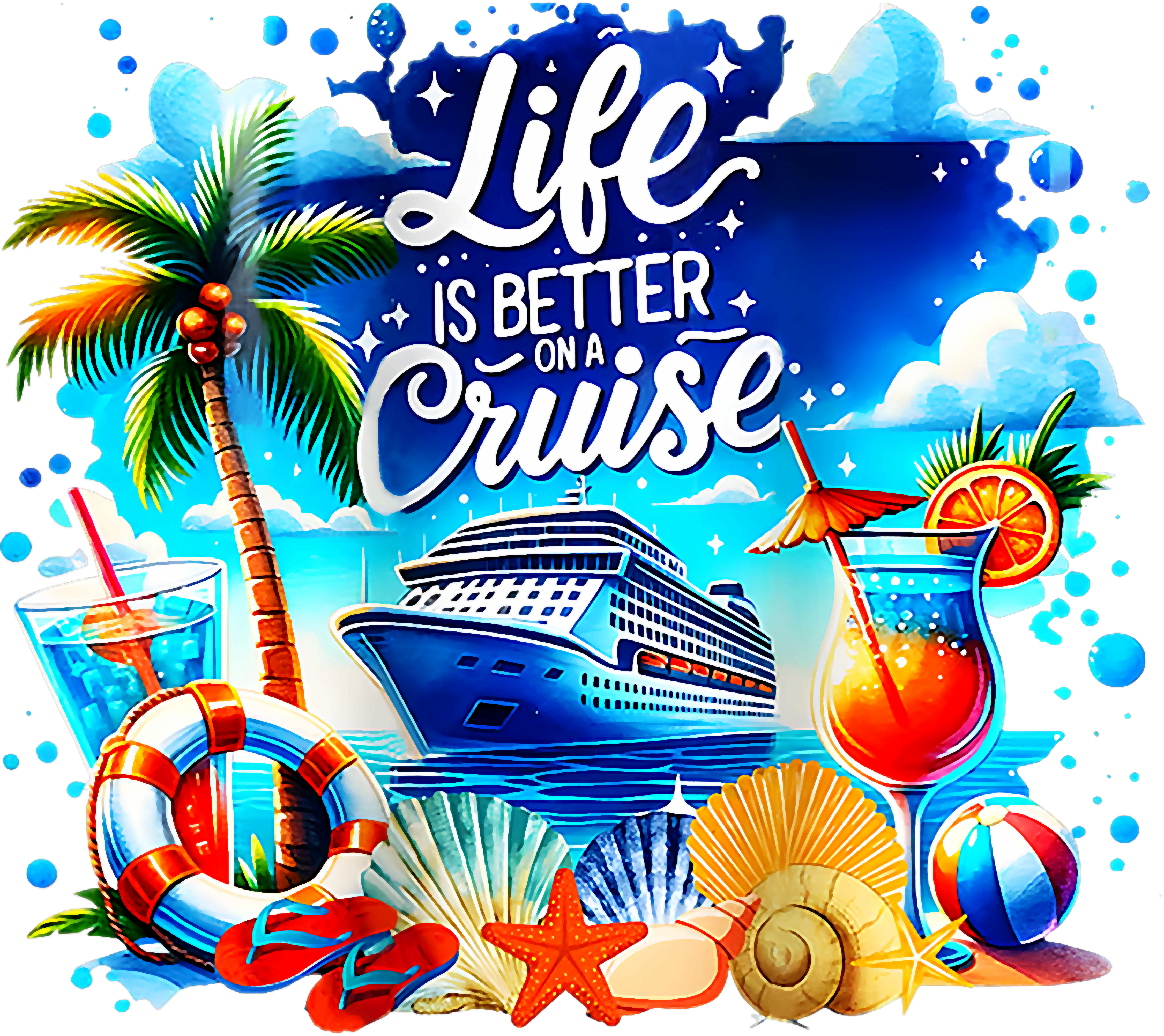Life Is Better On A Cruise DTF Transfer