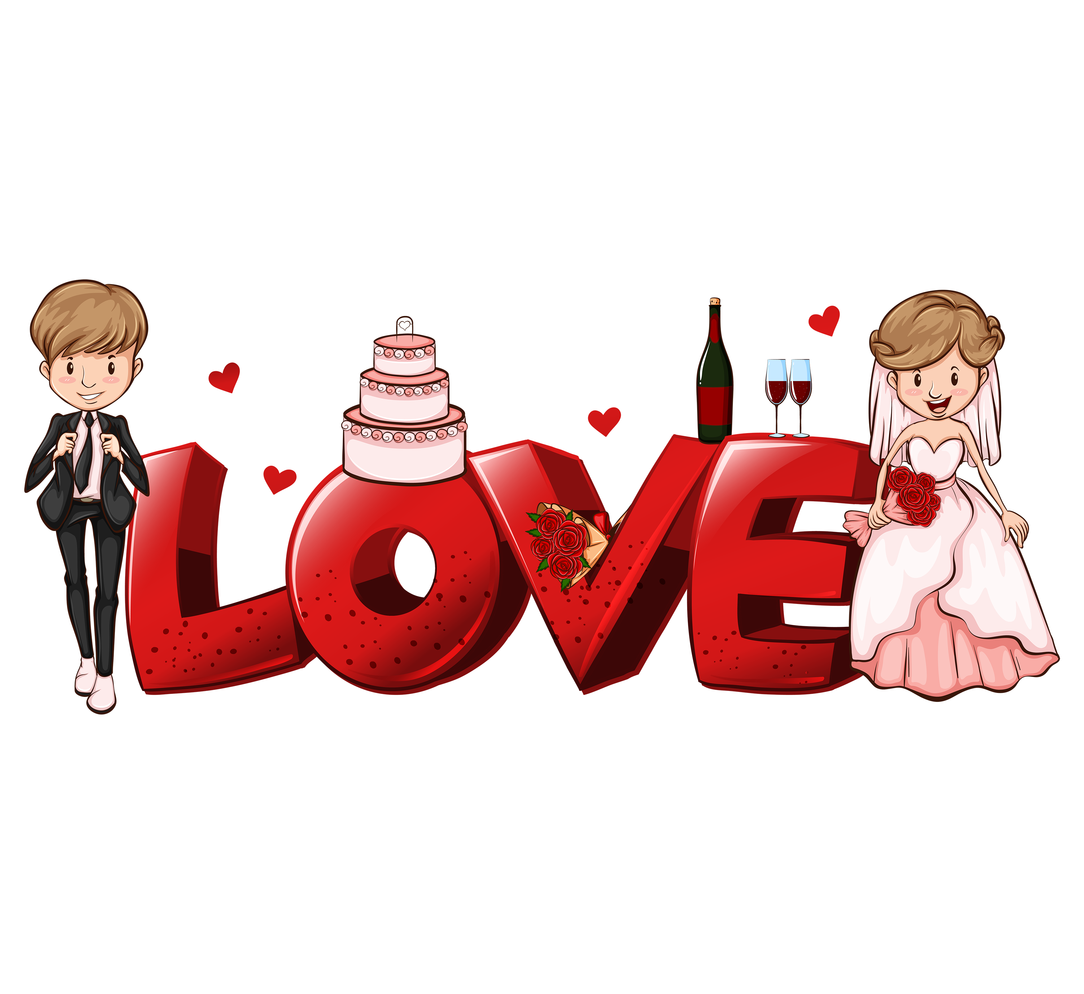 Bride Groom Wedding Love DTF Transfer