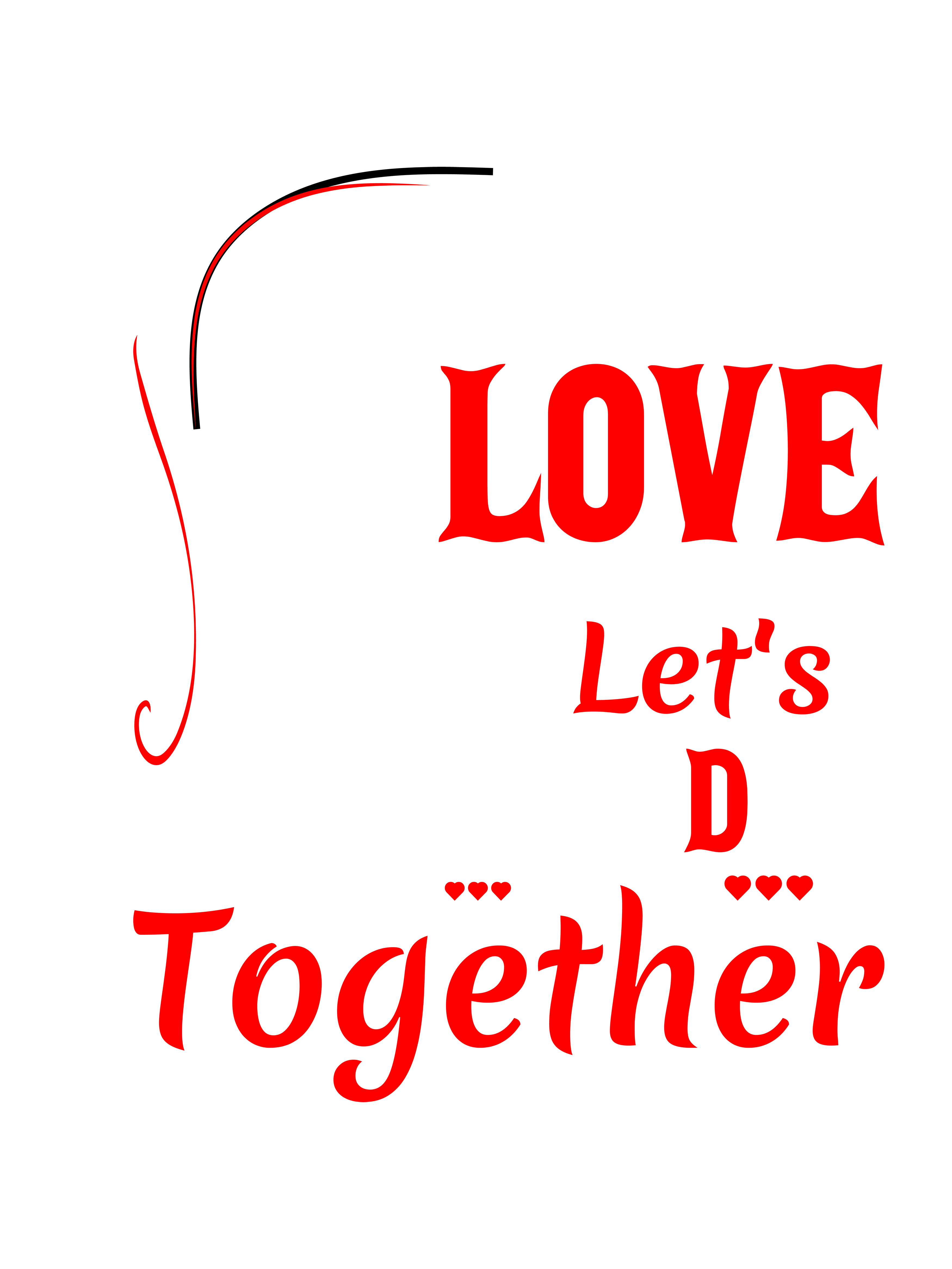 Love Journey Together DTF Transfer