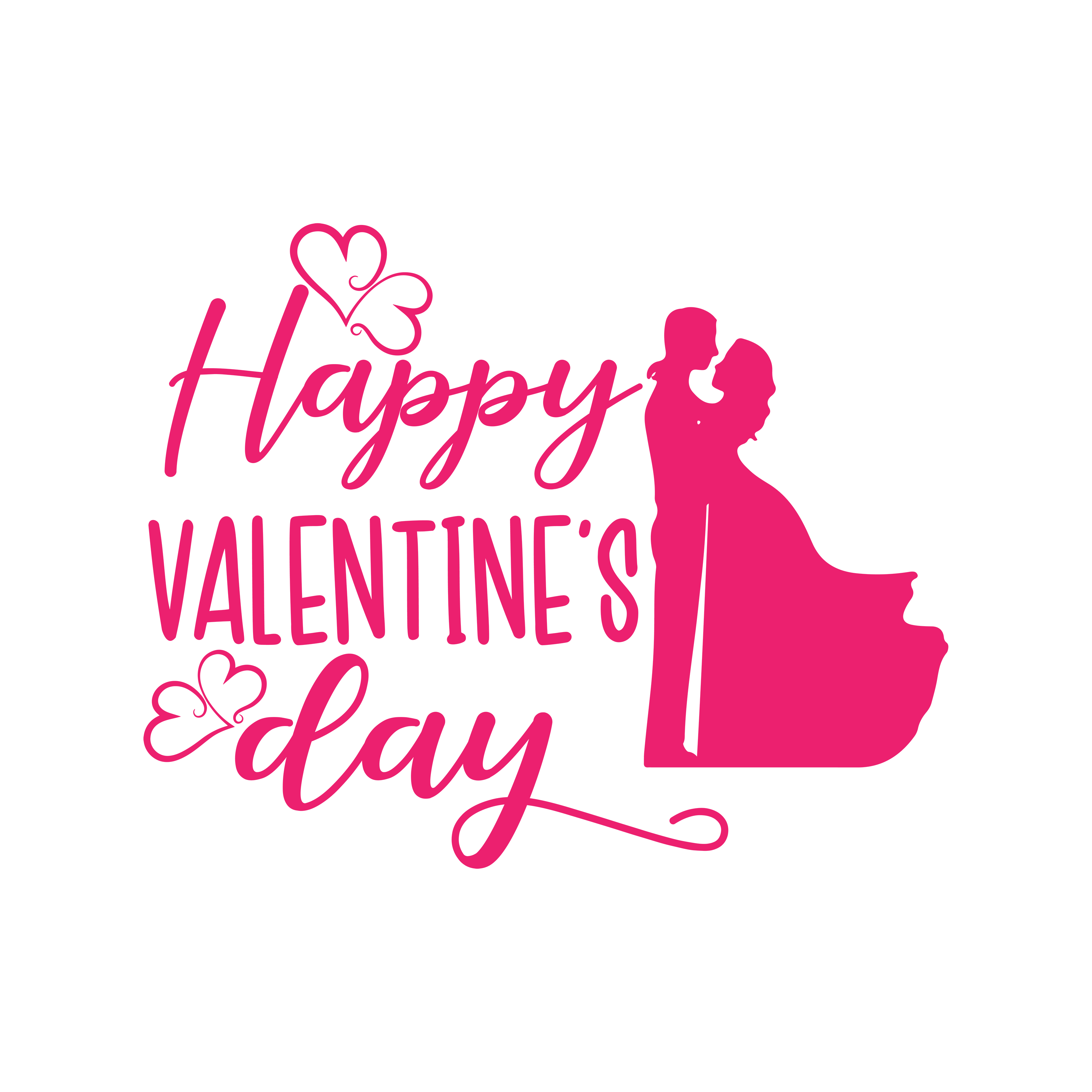 Happy Valentines Wedding Couple DTF Transfer