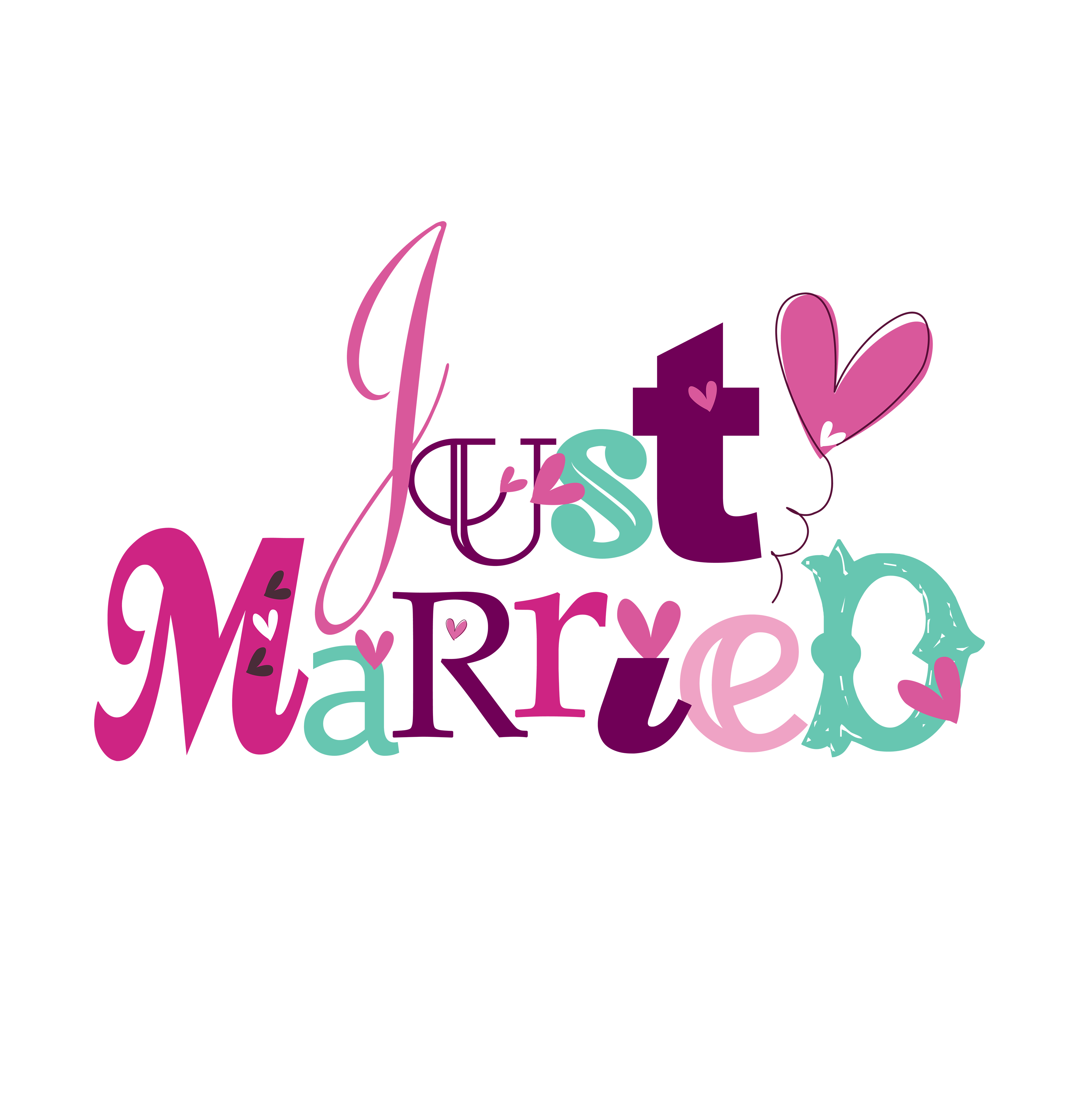 Just Married Celebration DTF Transfer