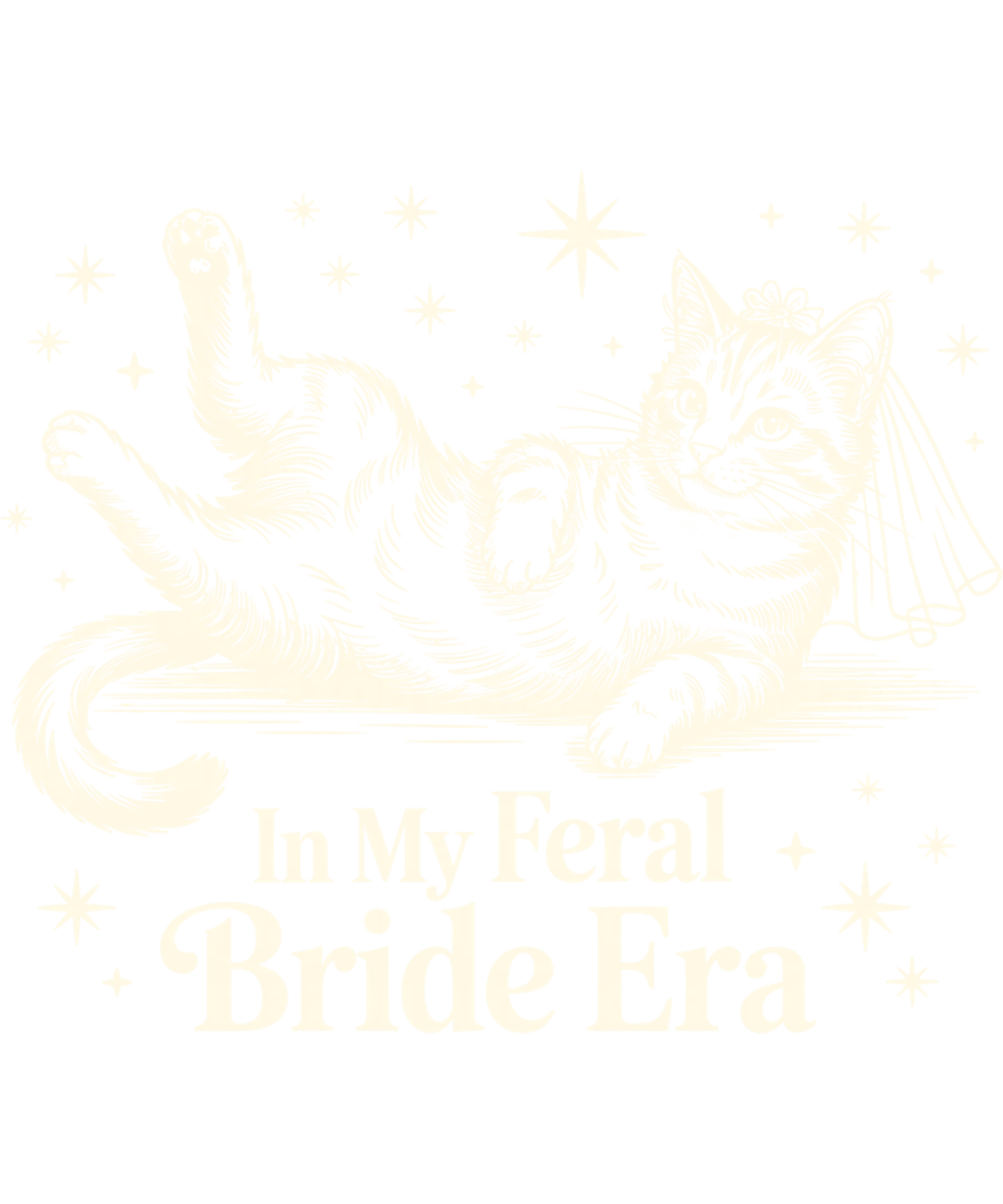 Feral Cat Bride Era DTF Transfer