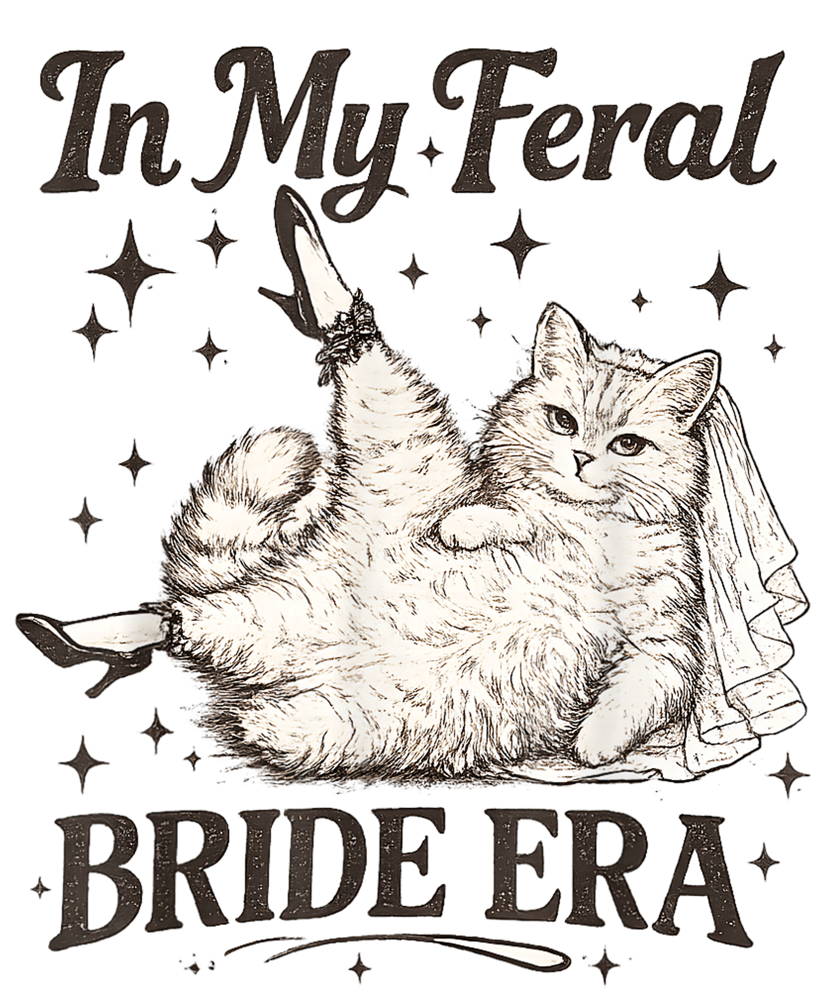 Feral Cat Bridal Era DTF Transfer