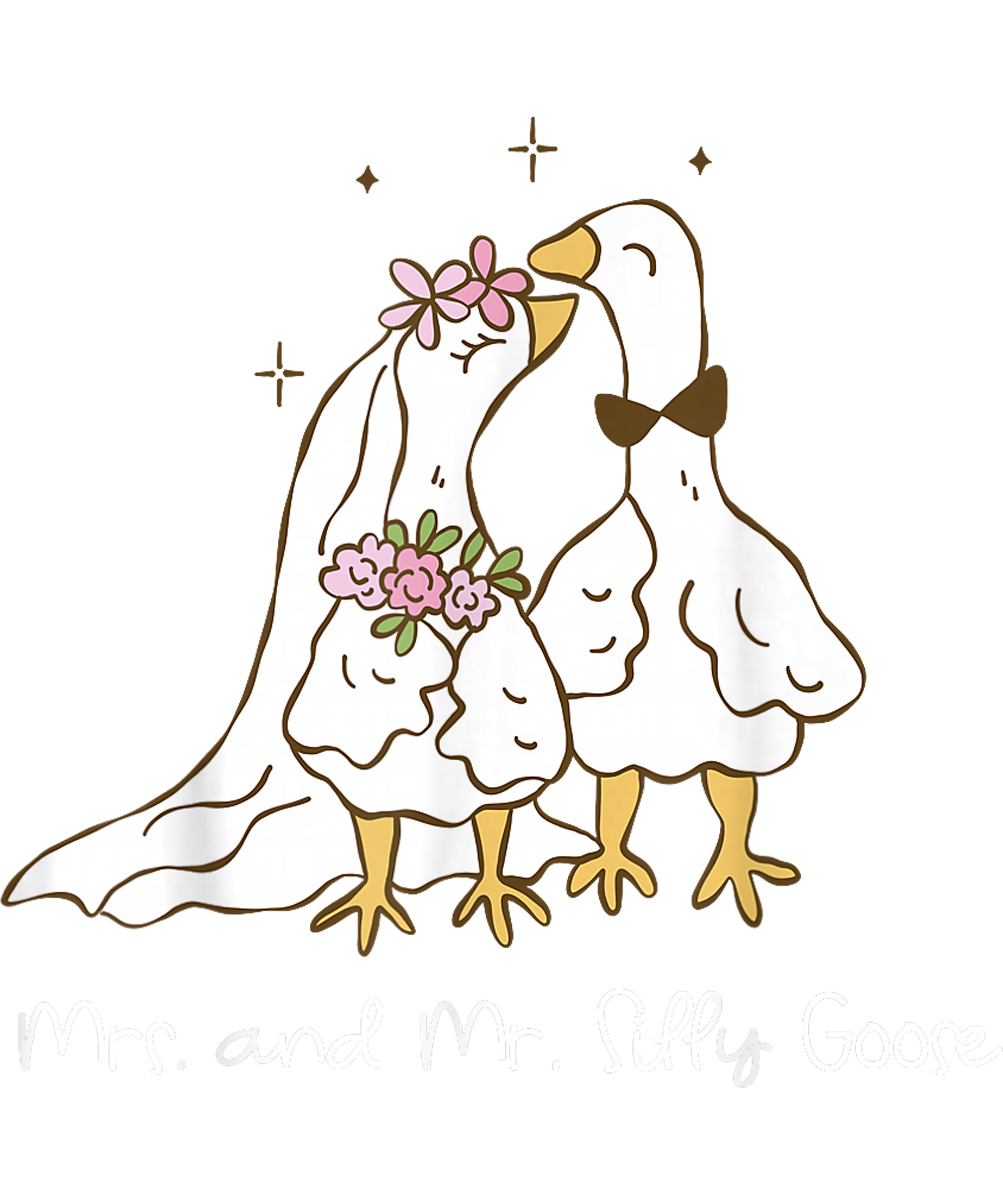 Silly Goose Wedding Couple DTF Transfer