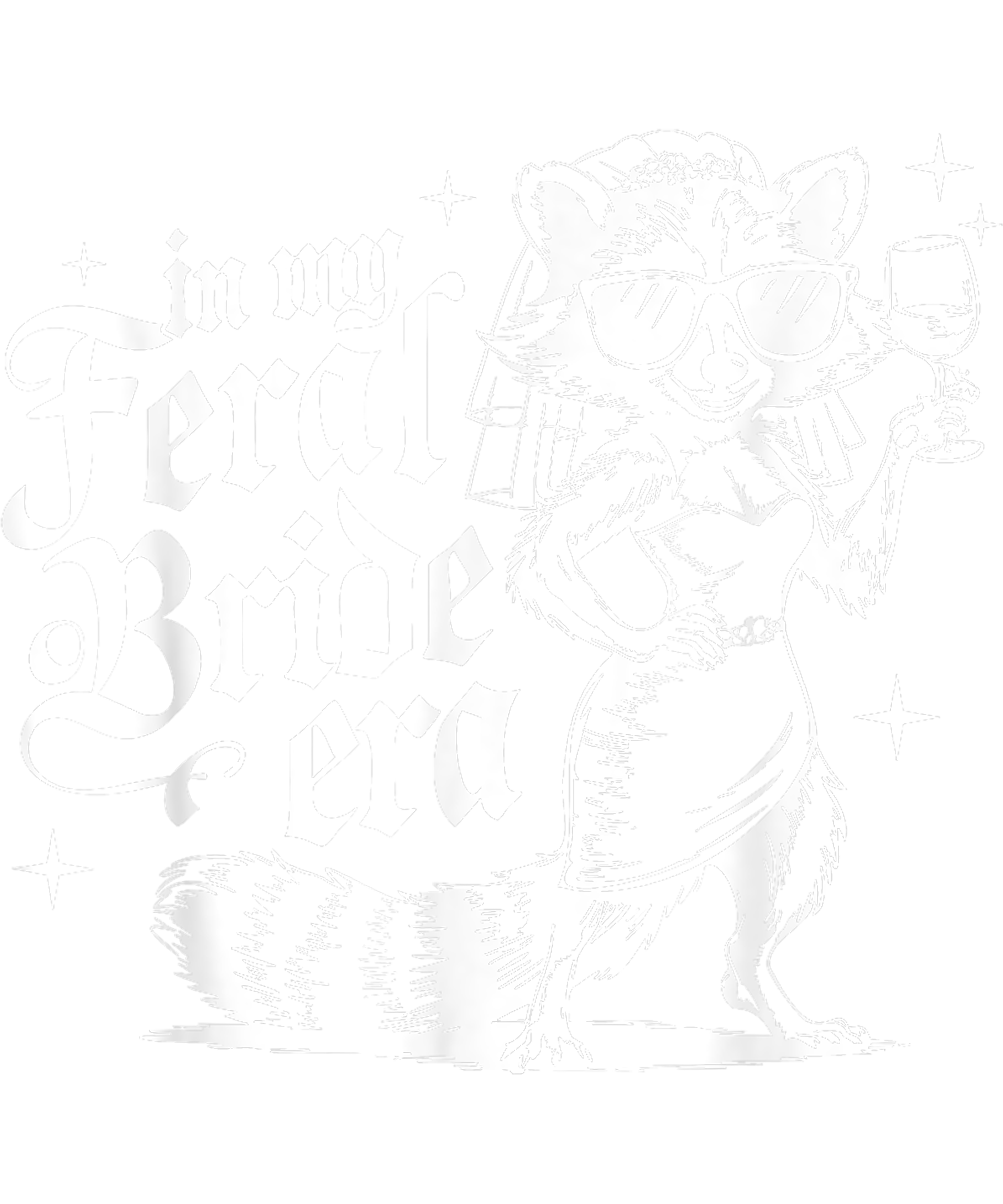 Feral Raccoon Bride Era DTF Transfer