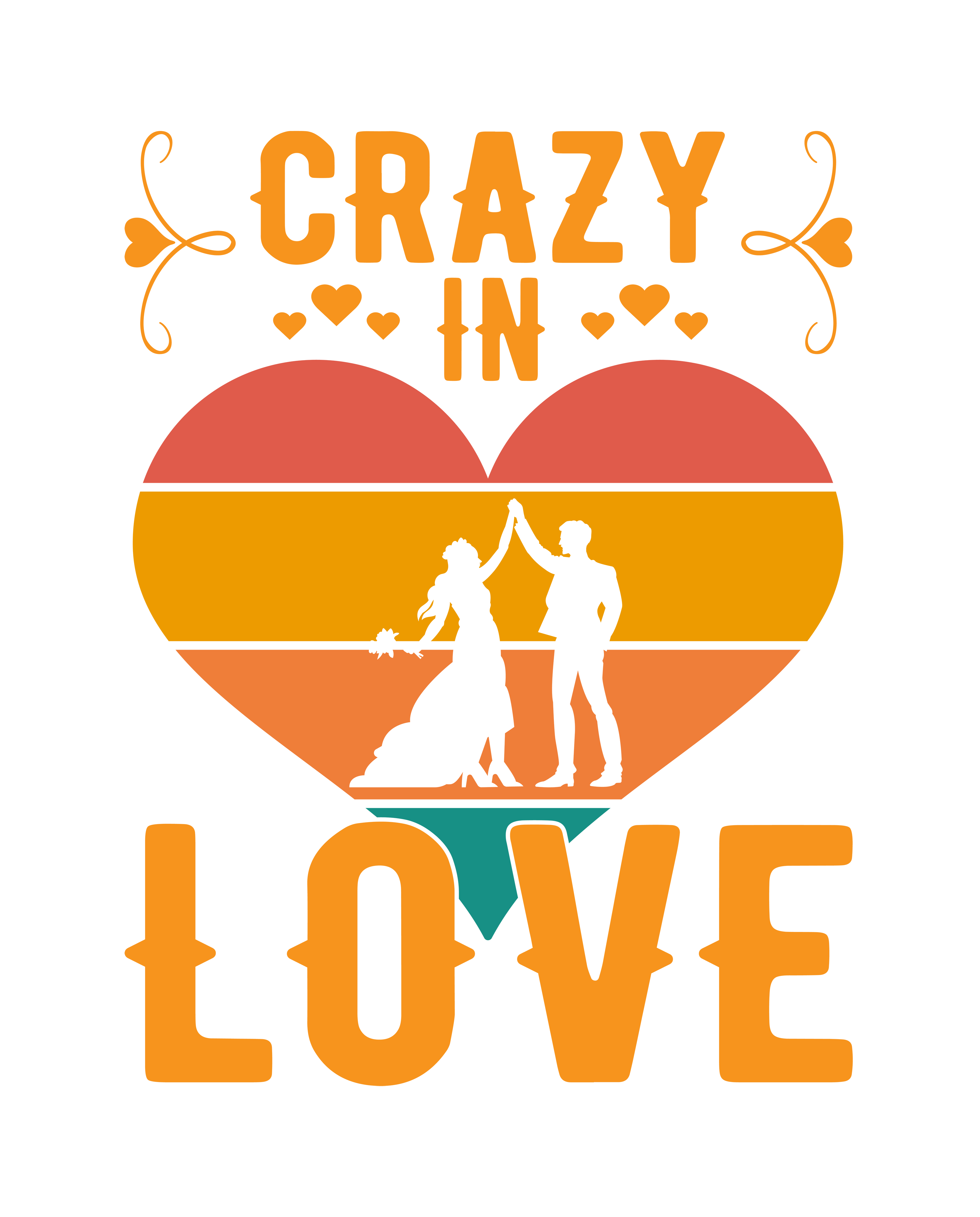 Crazy In Love Wedding Couple DTF Transfer
