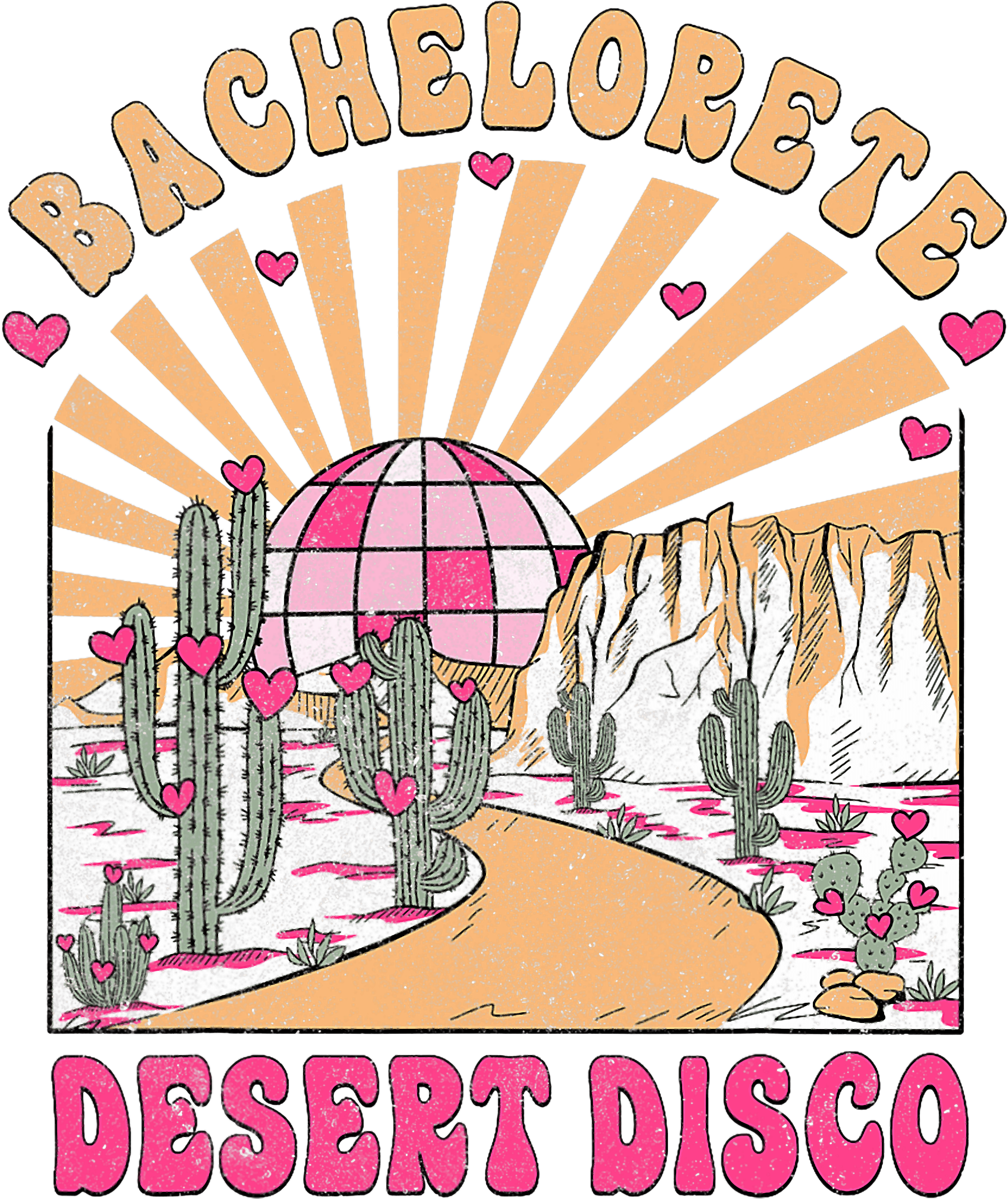 Bachelorette Desert Disco DTF Transfer