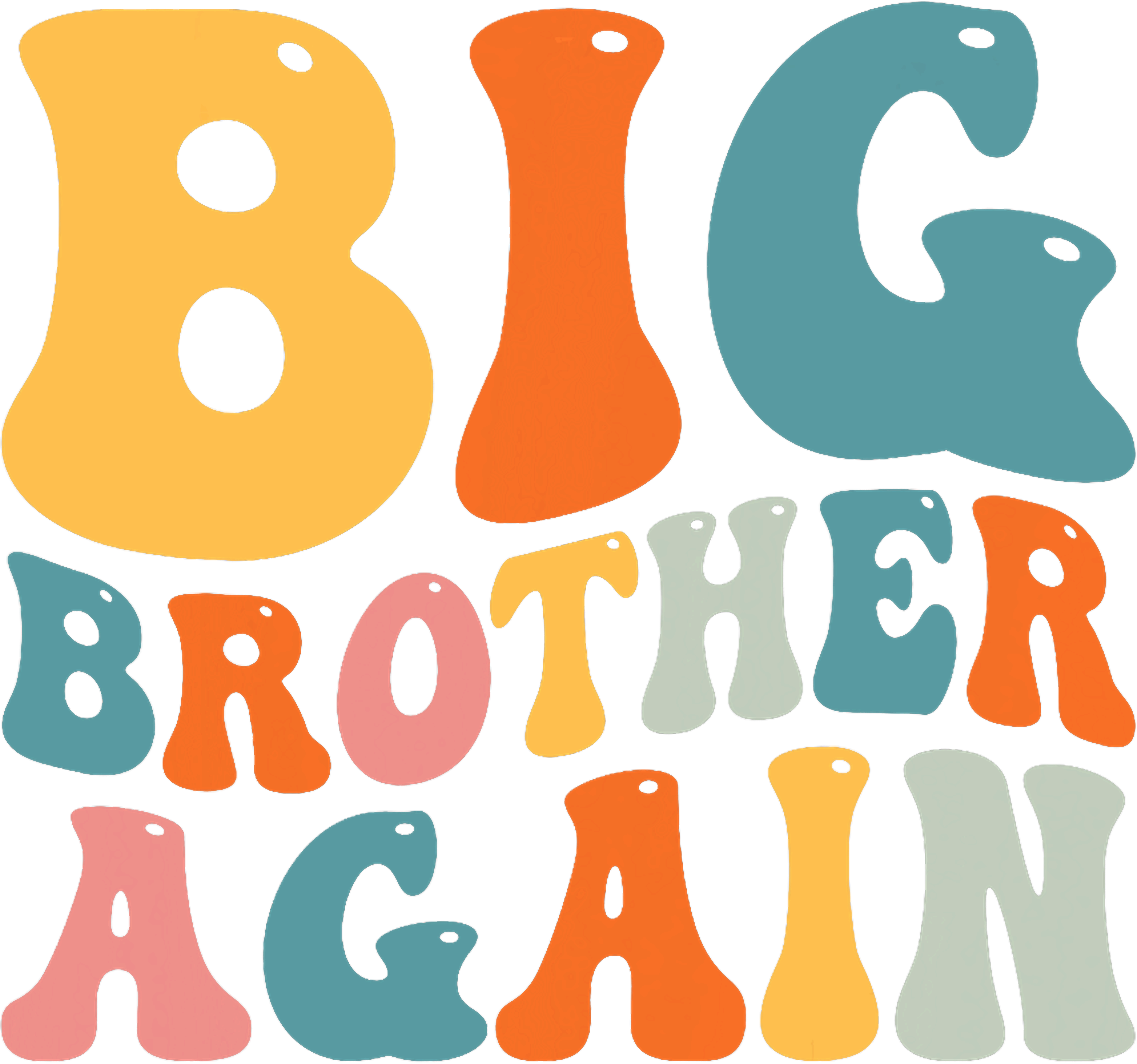 Retro Big Brother DTF Transfer