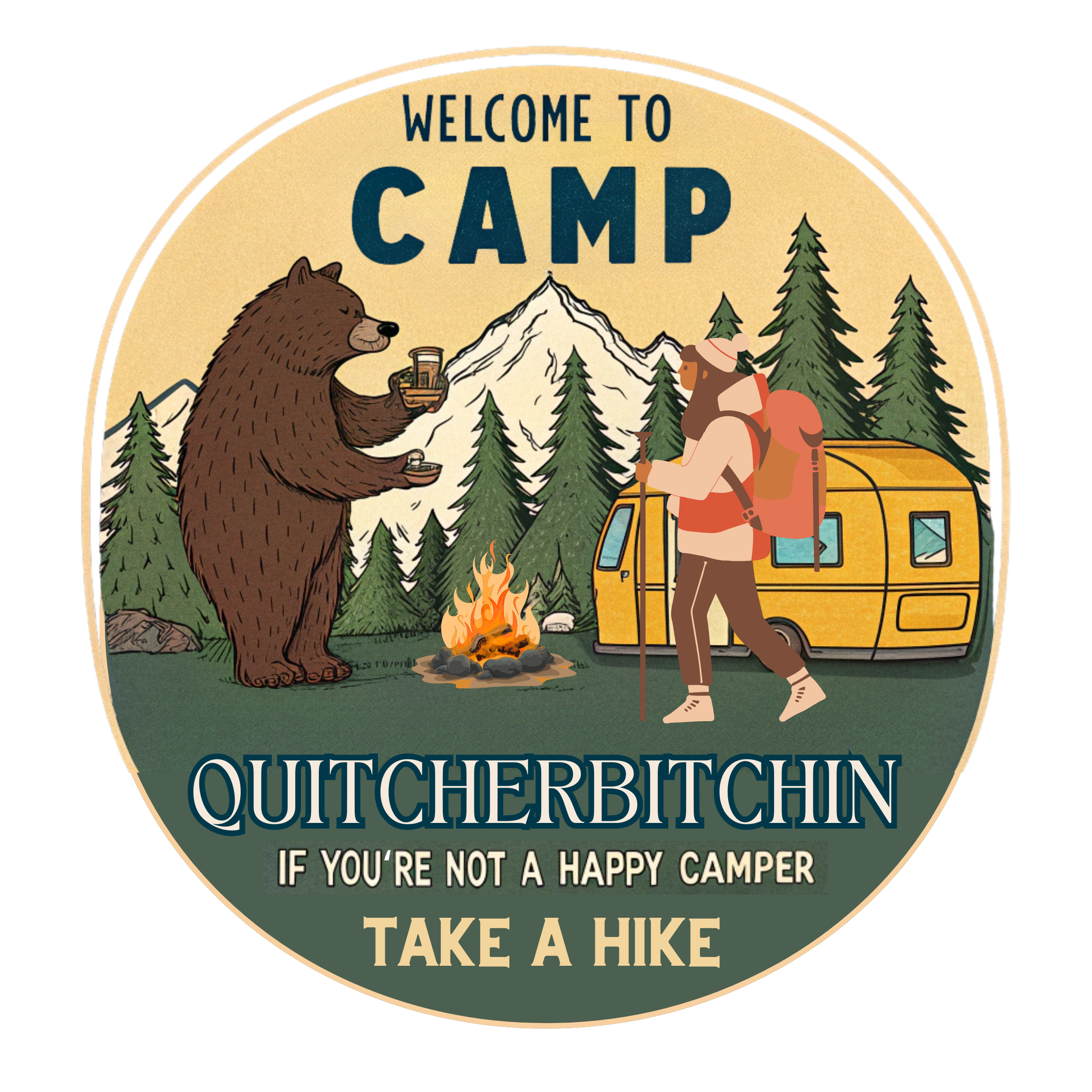 Welcome To Camp Take A Hike DTF Transfer
