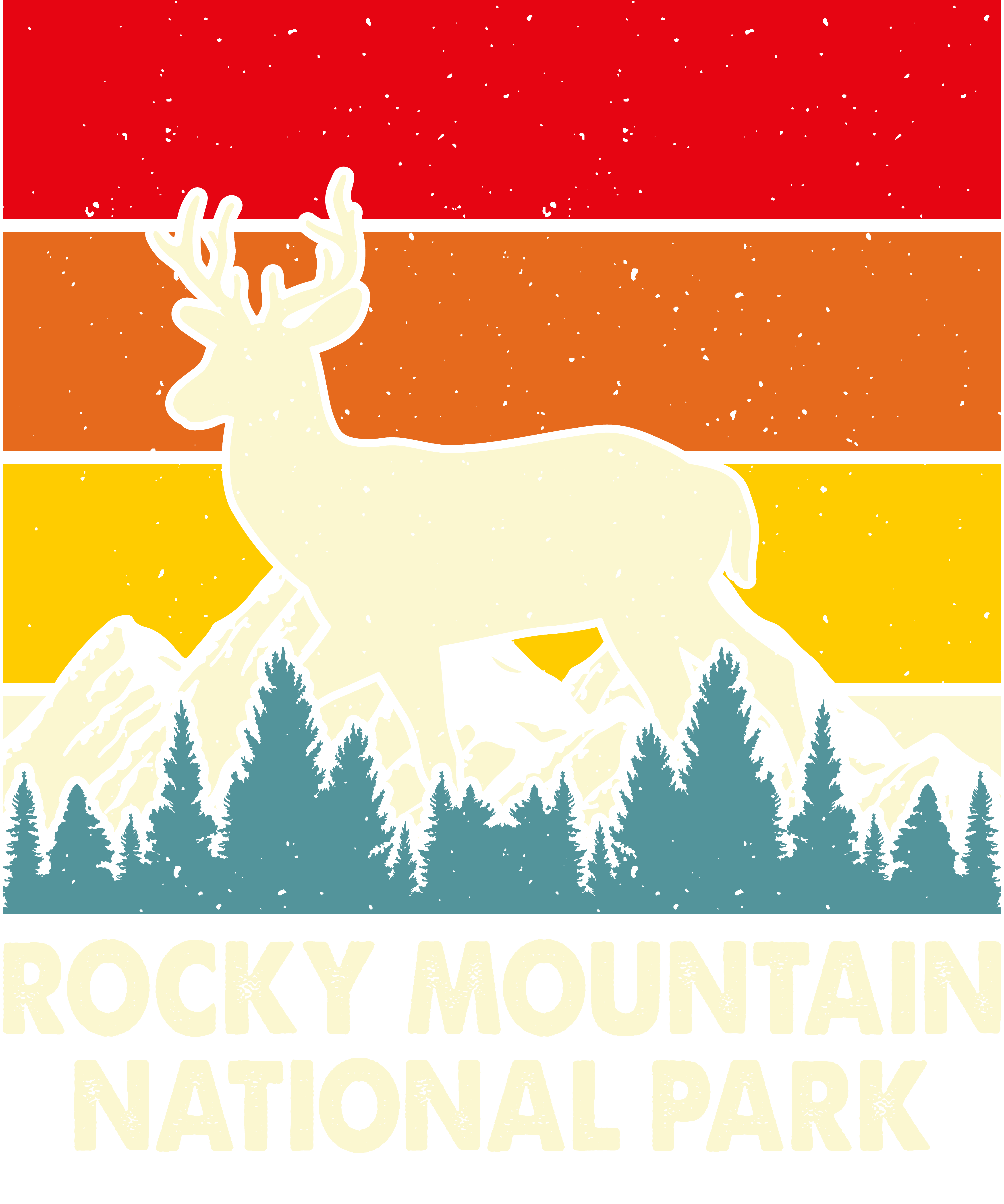 Rocky Mountain National Park Deer DTF Transfer