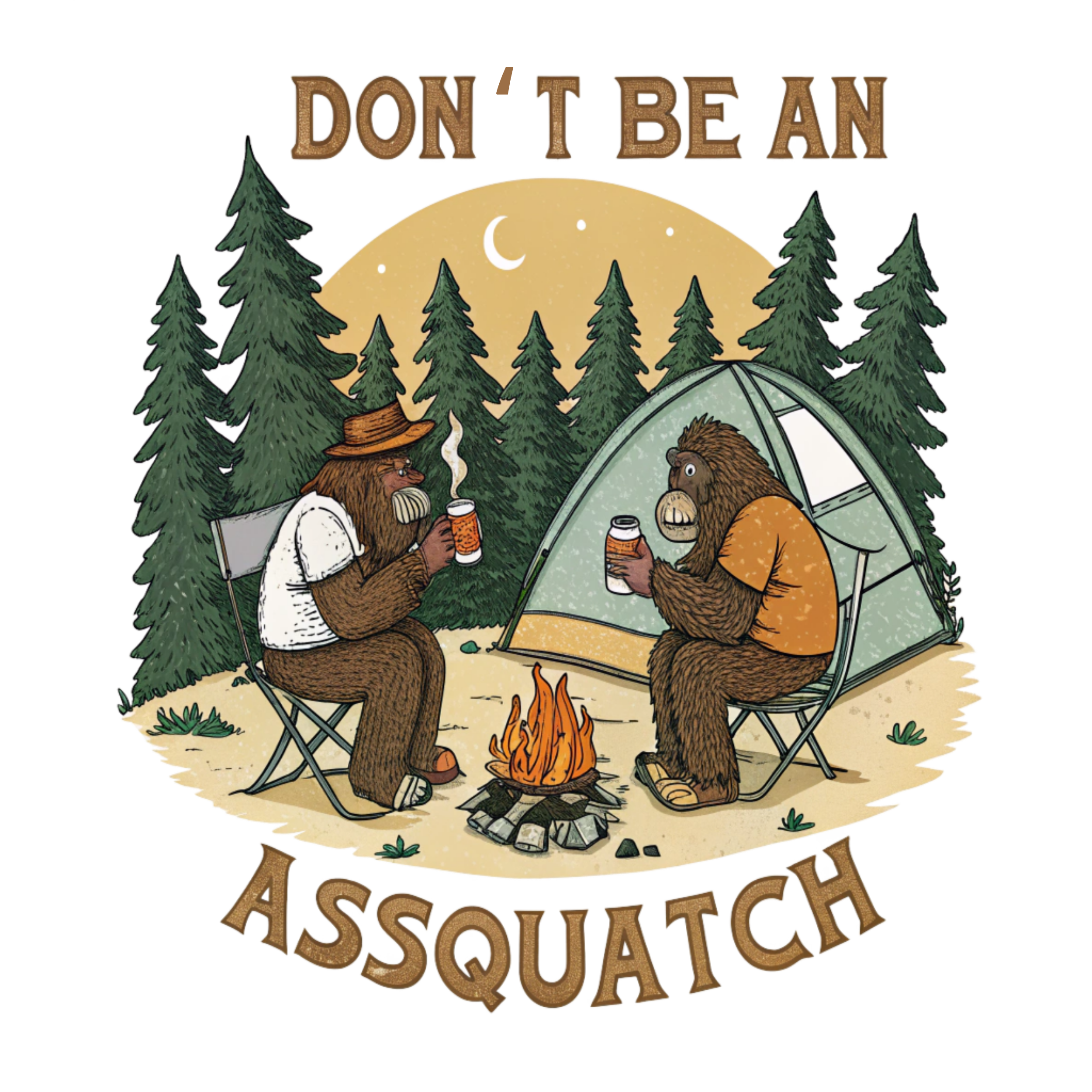 Sasquatch Campfire Adventure DTF Transfer