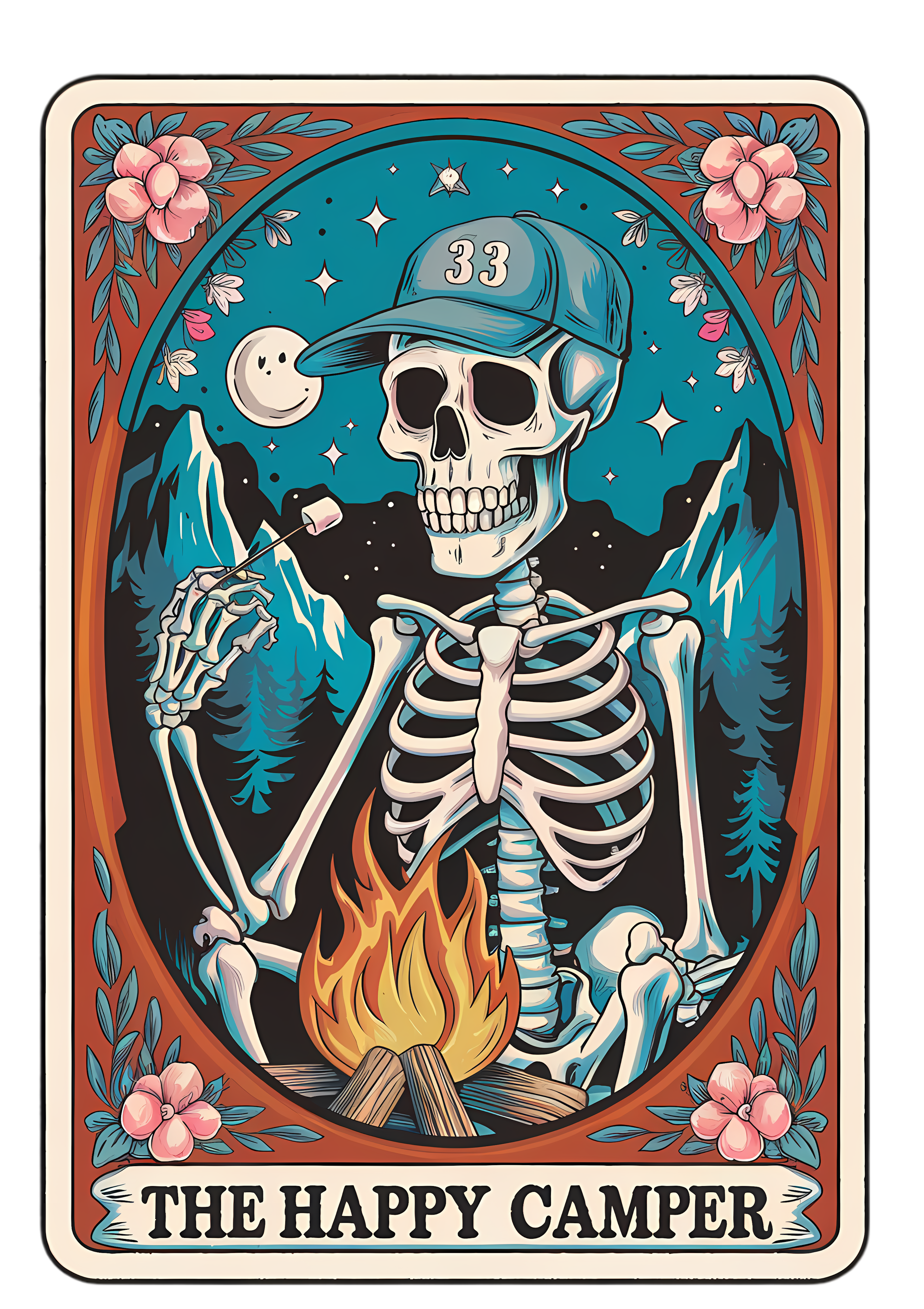 Happy Camper Skeleton DTF Transfer