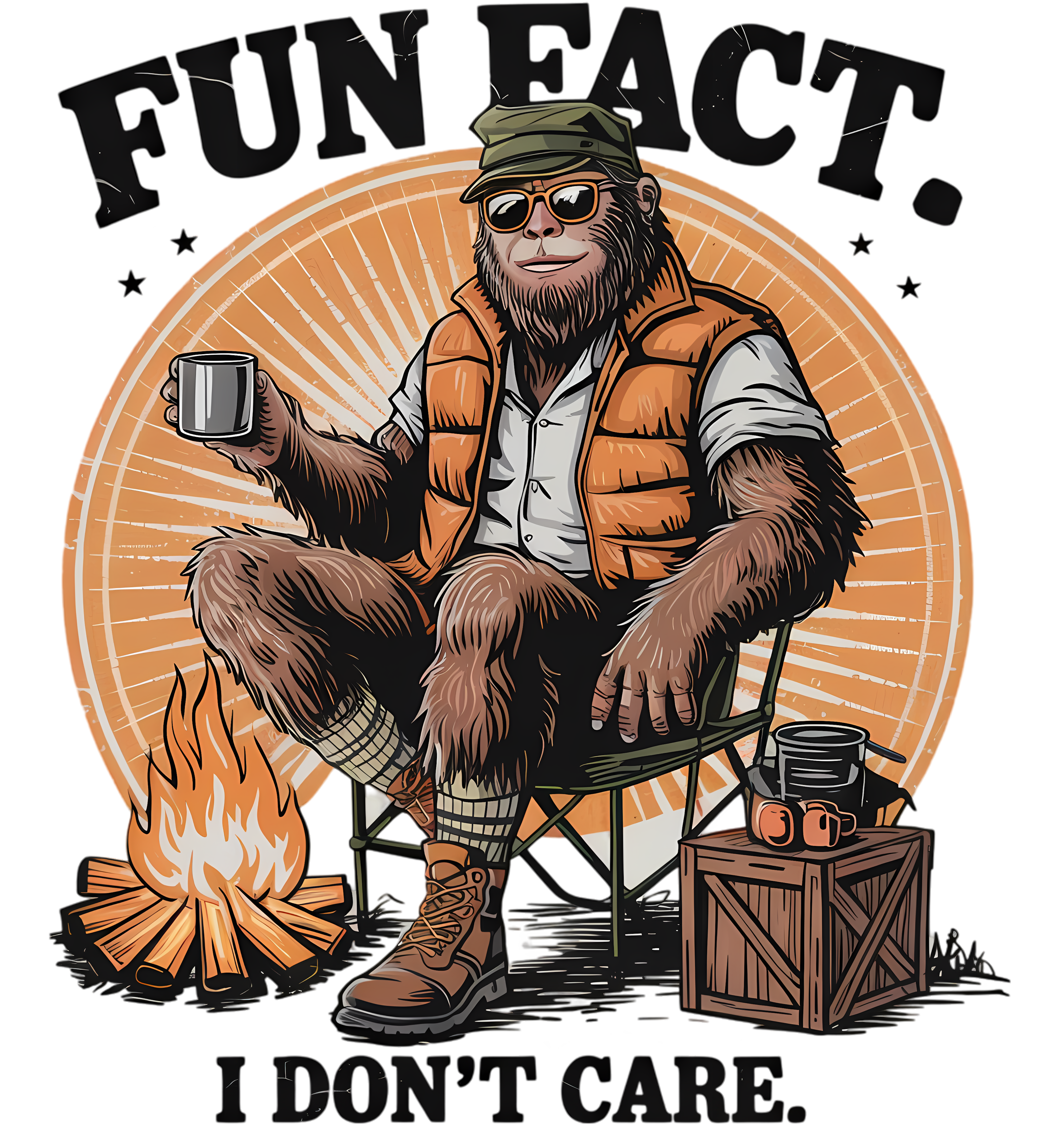Camping Fun Fact DTF Transfer