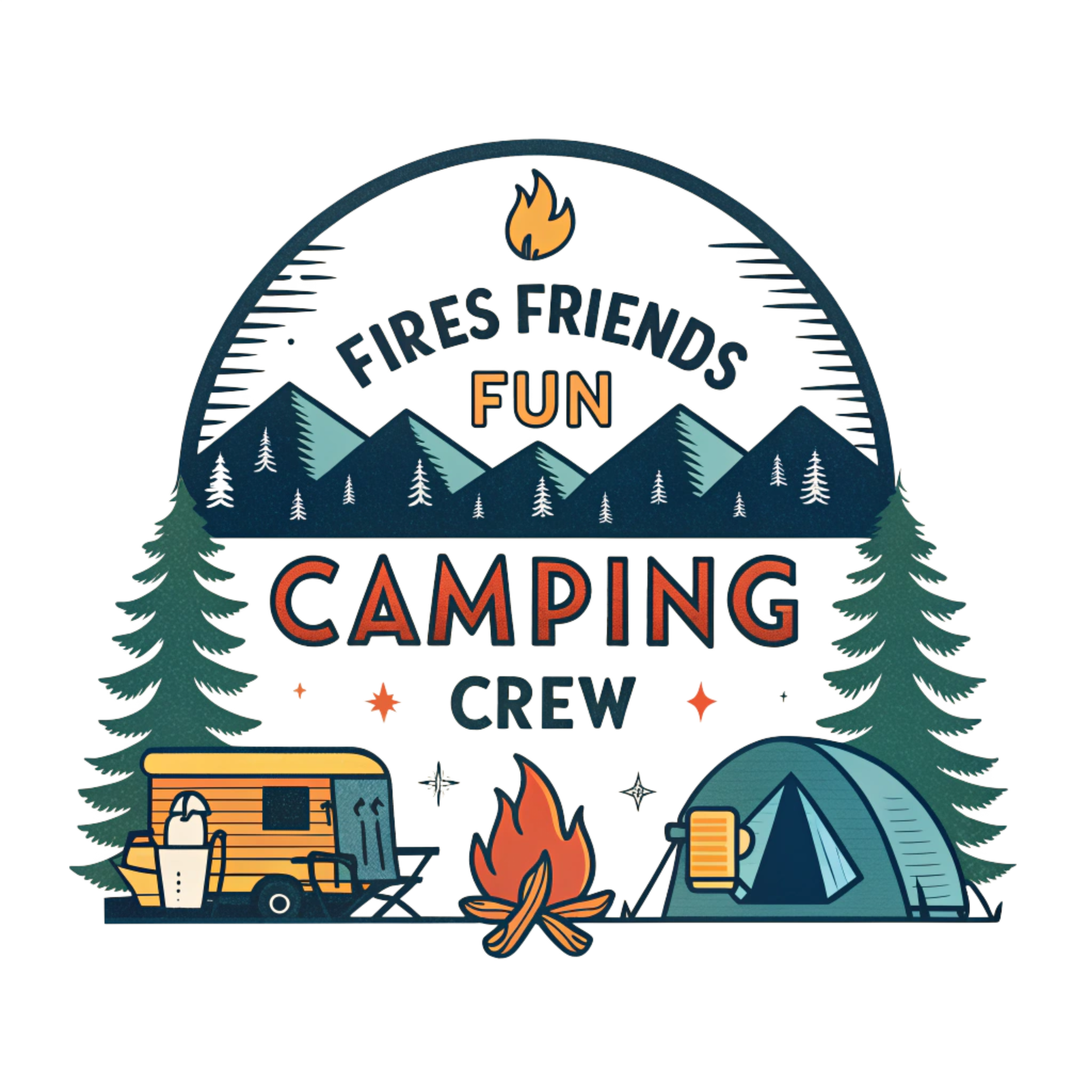 Camping Crew Adventure DTF Transfer