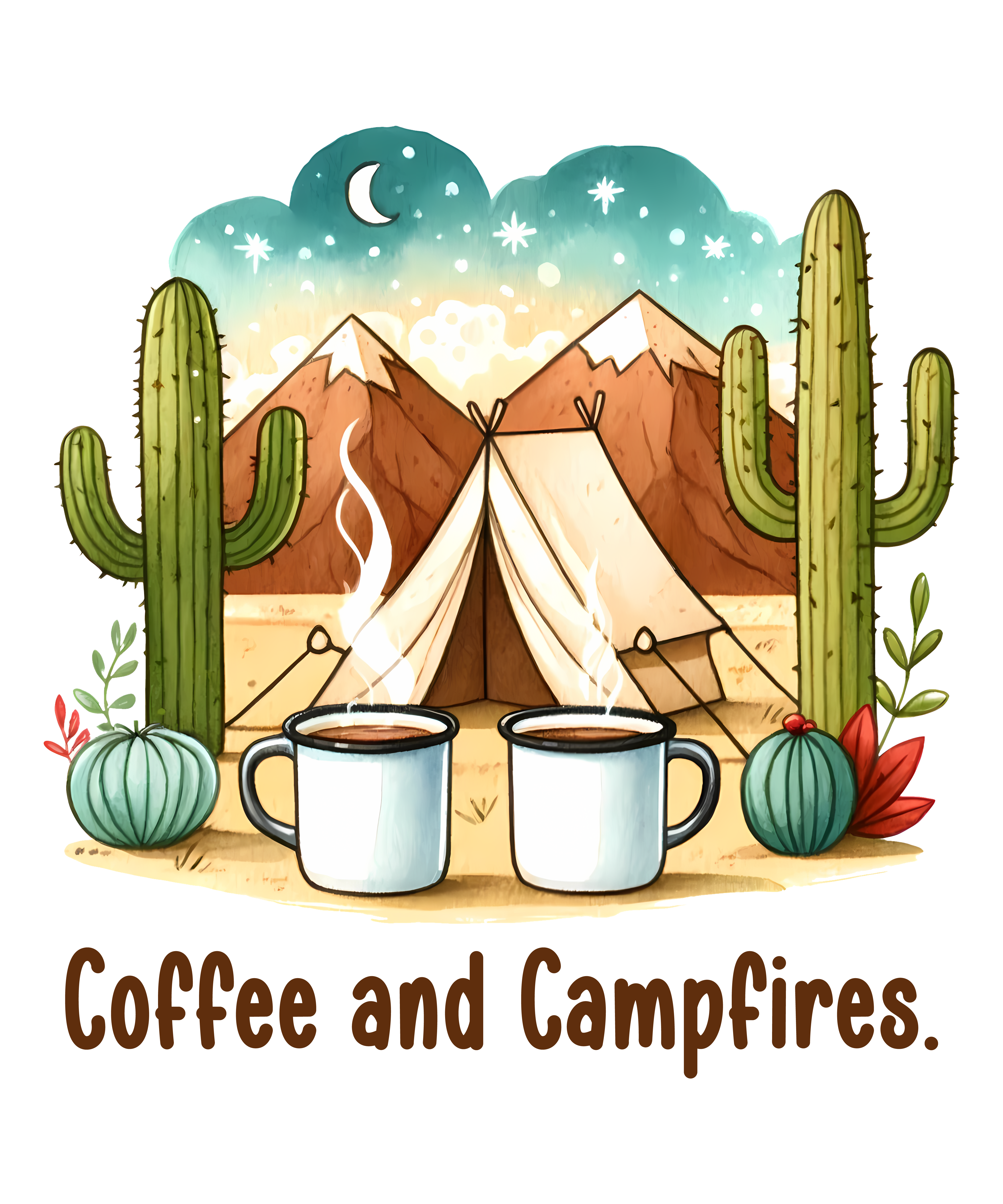 Coffee And Campfires DTF Transfer