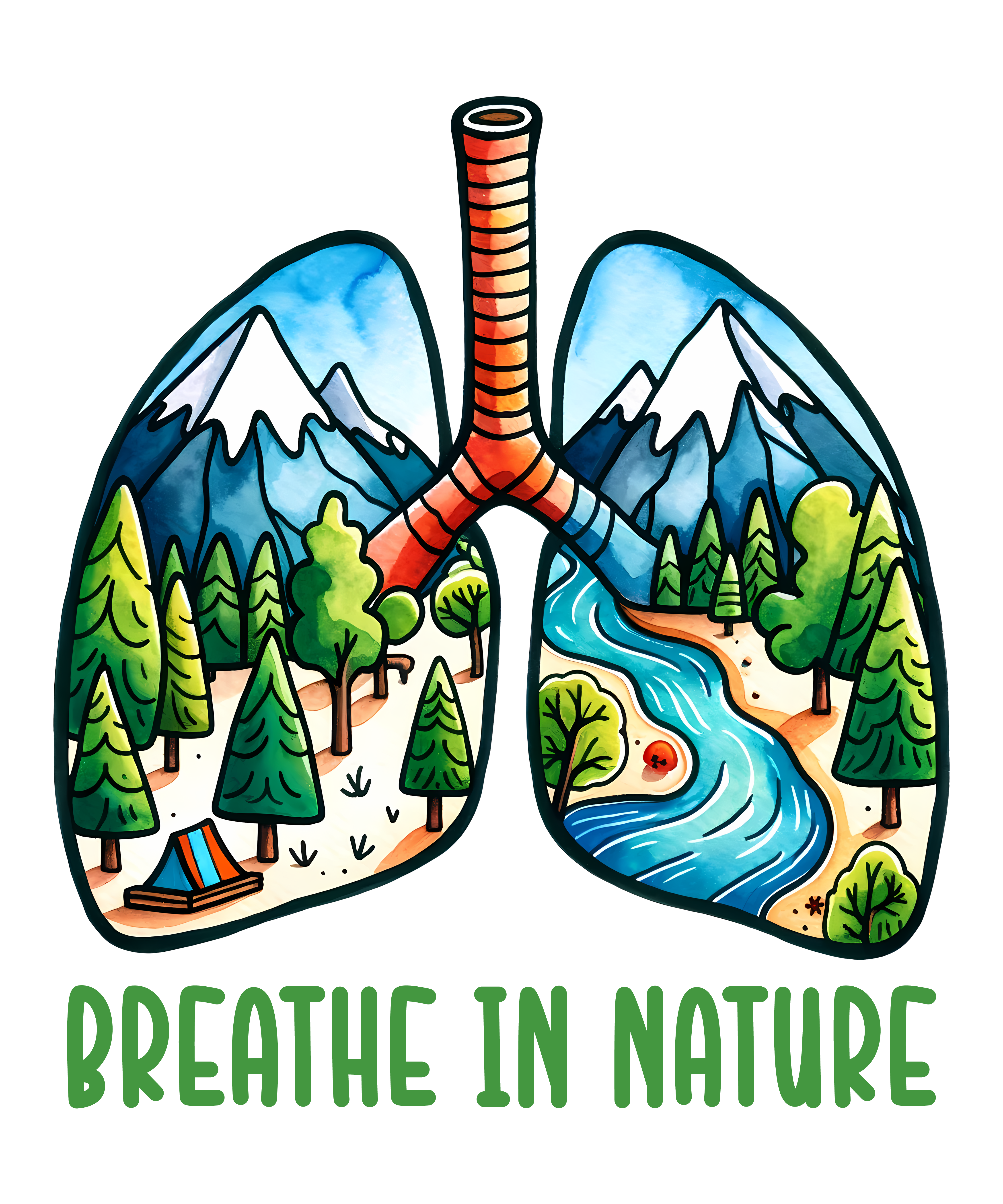Breathe In Nature DTF Transfer