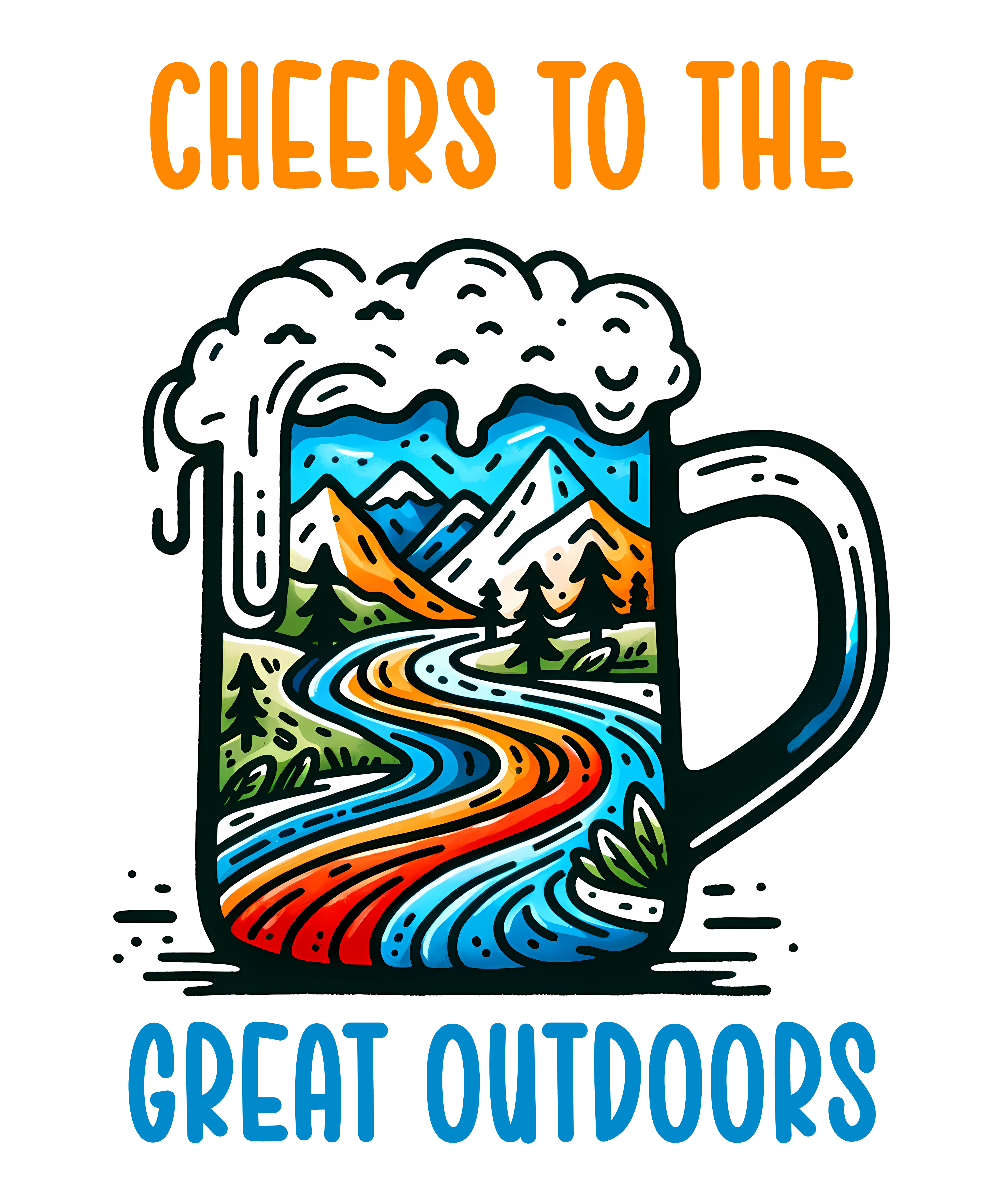 Cheers To The Great Outdoors DTF Transfer
