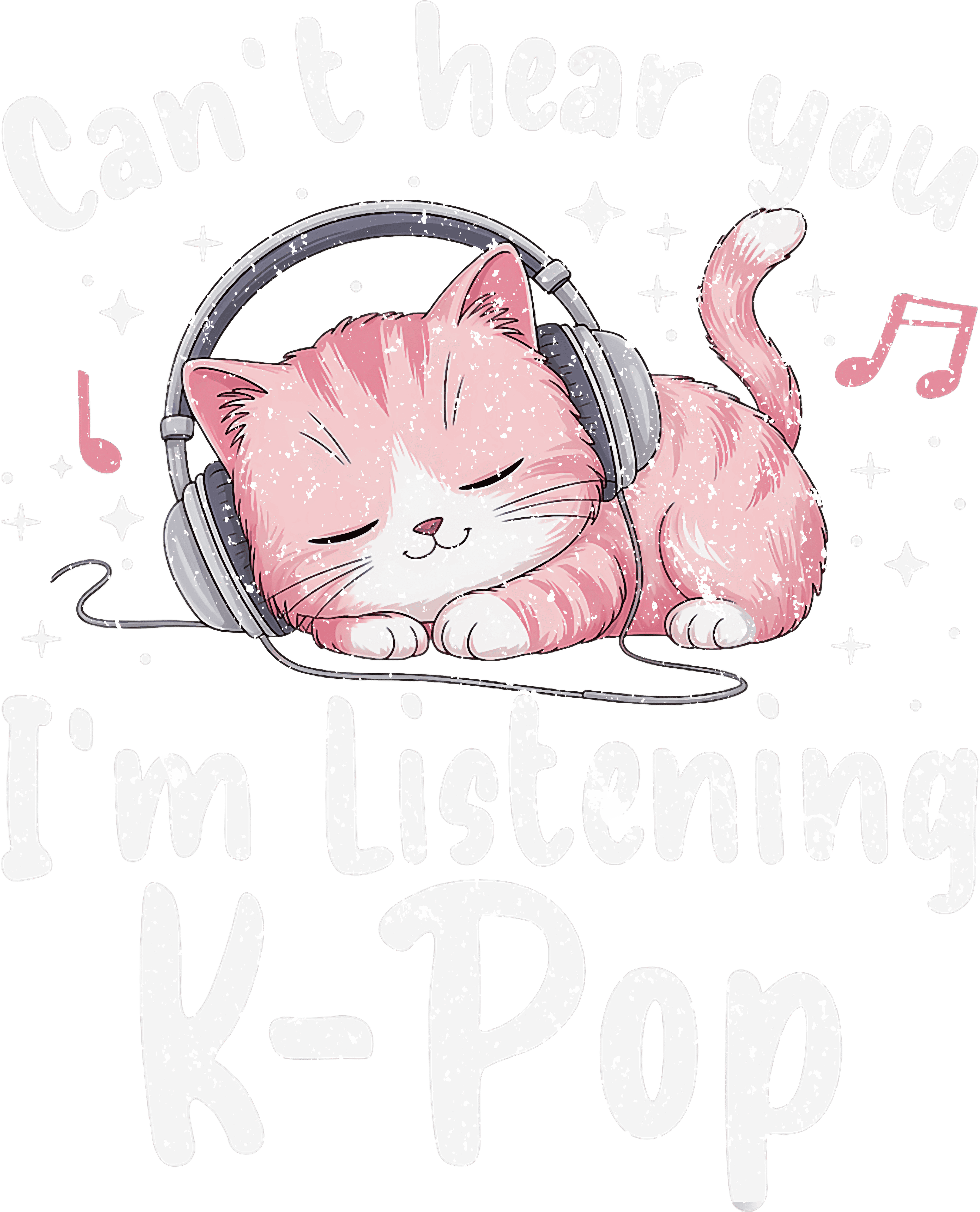 KPop Listener On Cat Mode DTF Transfer