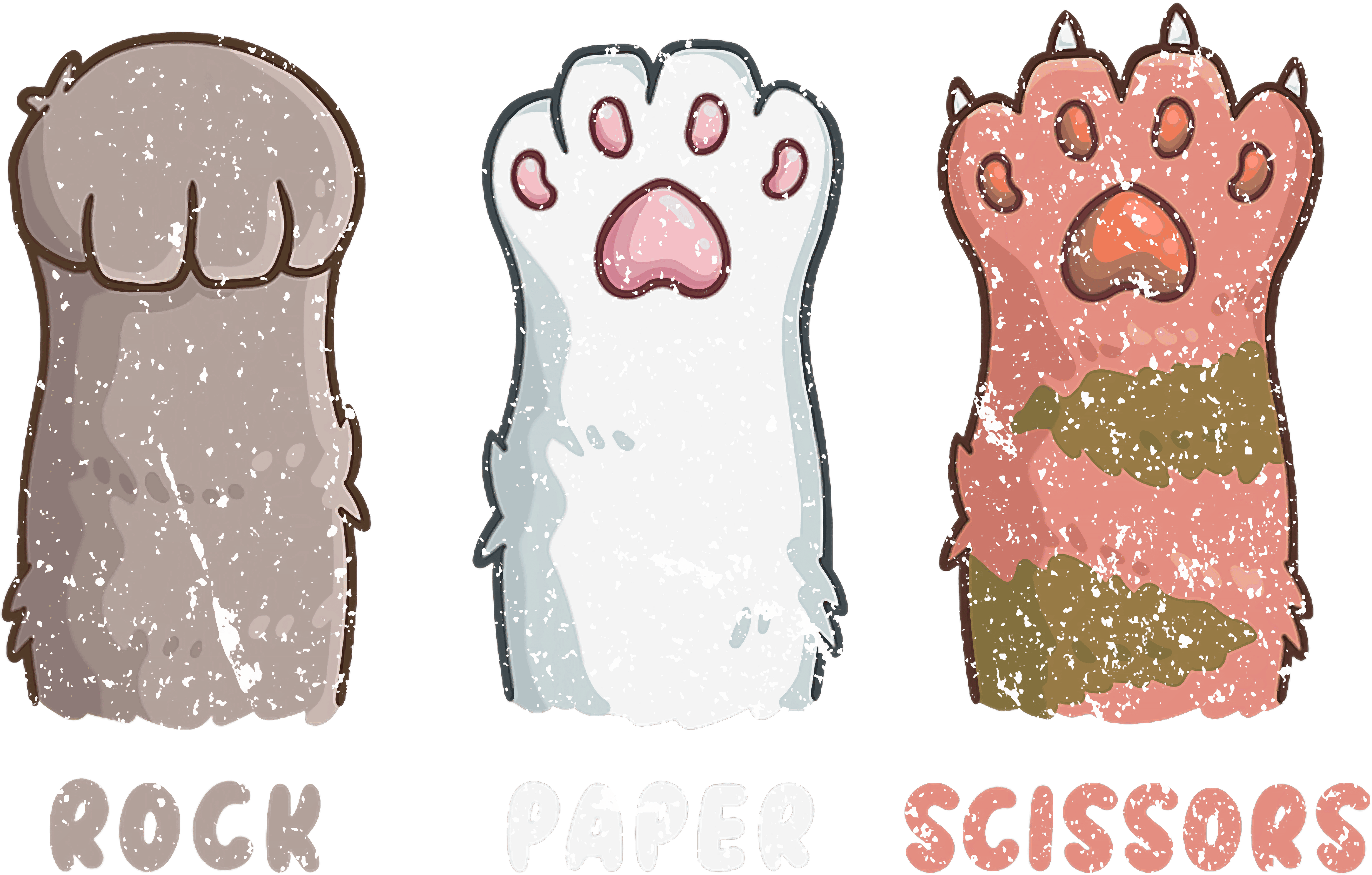 Paws Paper Scissors DTF Transfer