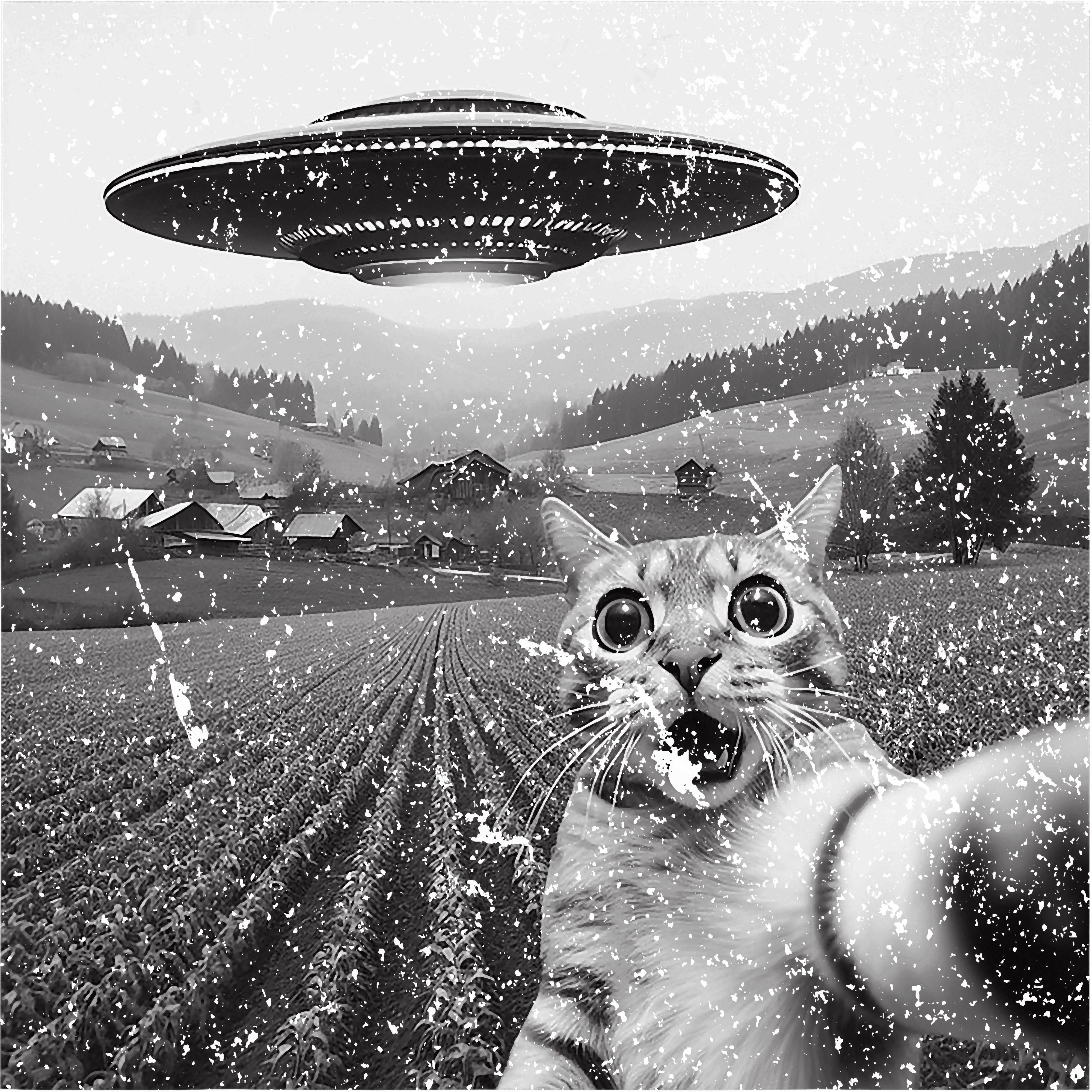 The Day Cats Met Aliens DTF Transfer