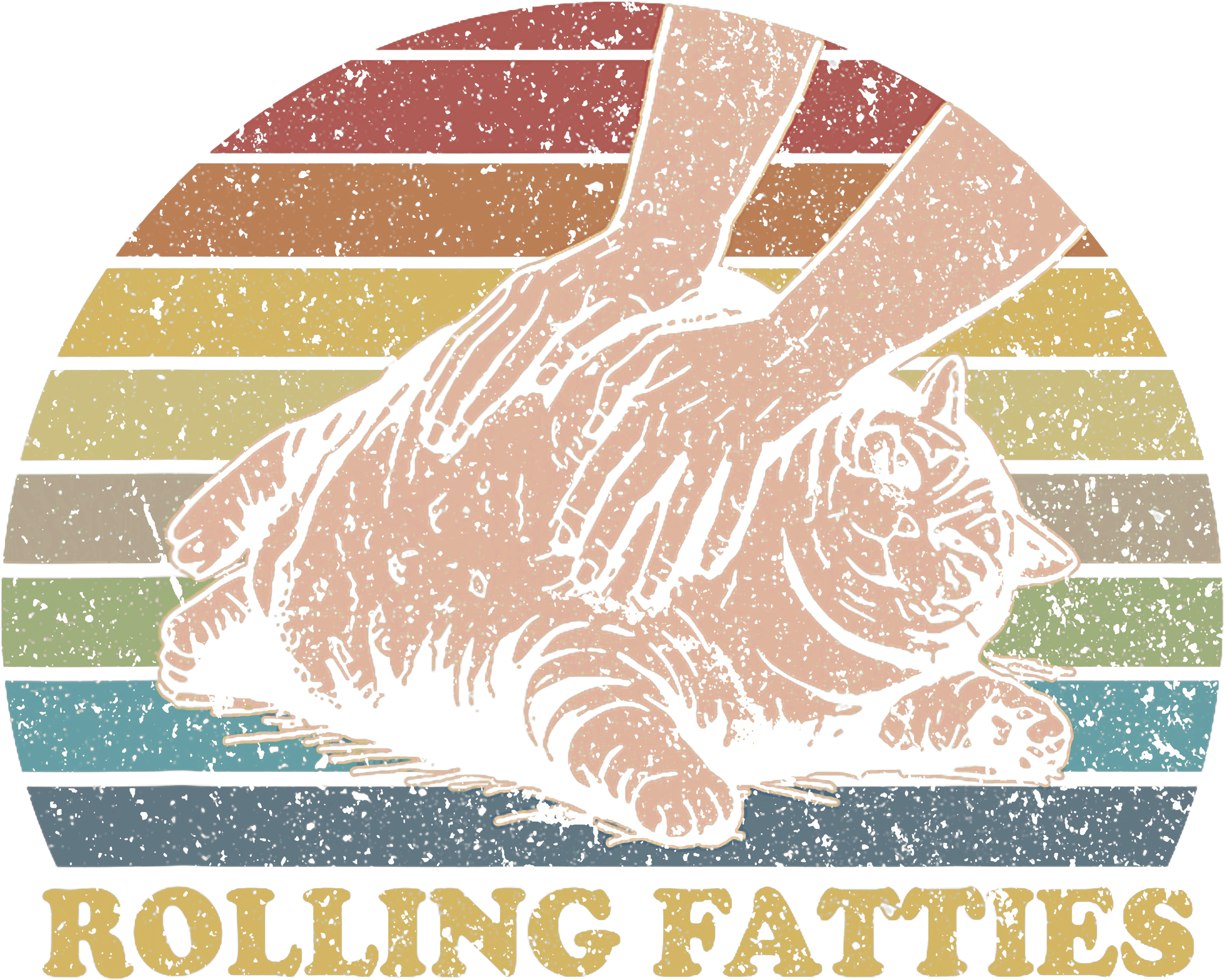 Chubby Cat Belly Rub DTF Transfer