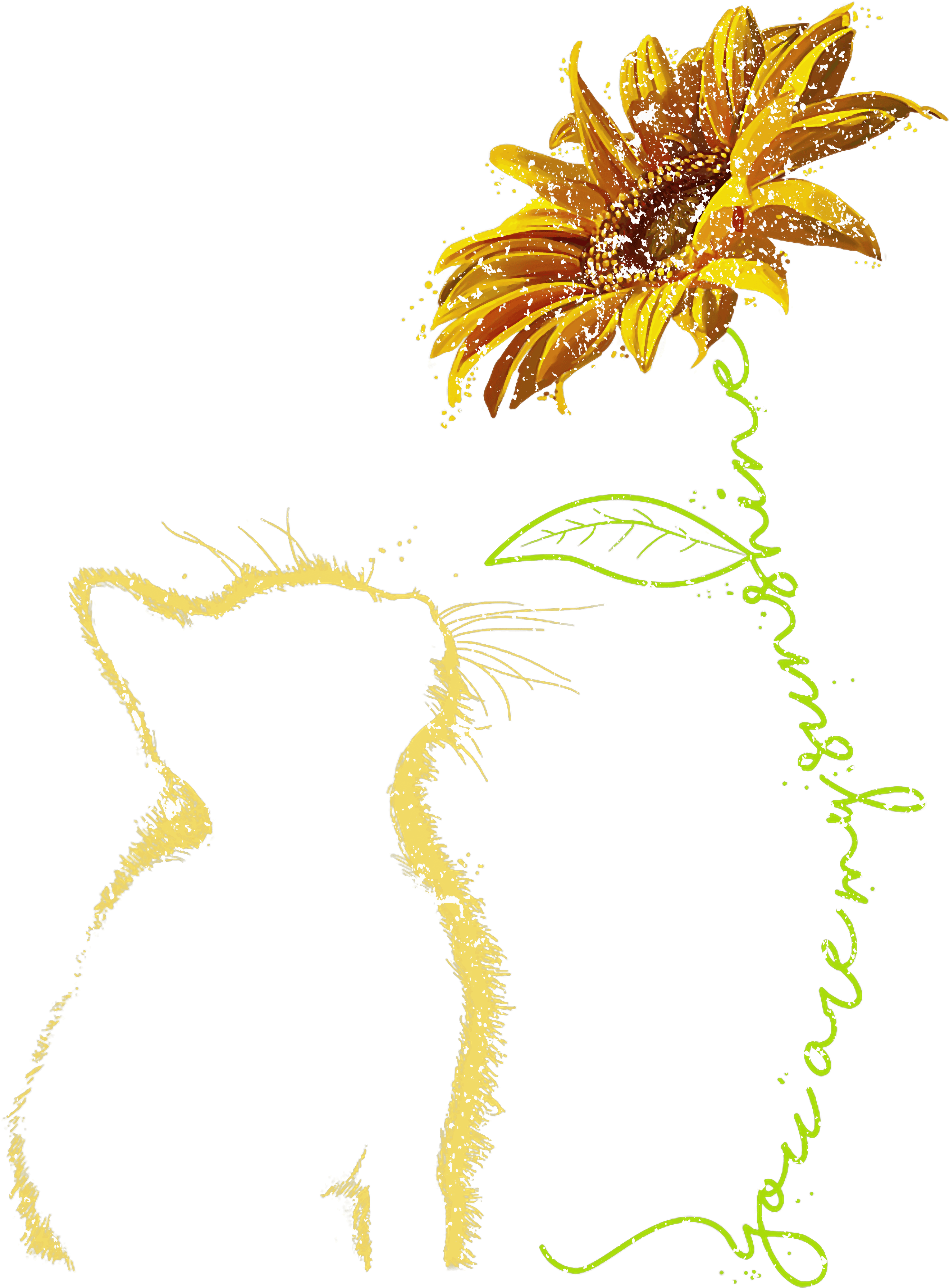 You Are My Sunshine Cat And Sunflower DTF Transfer