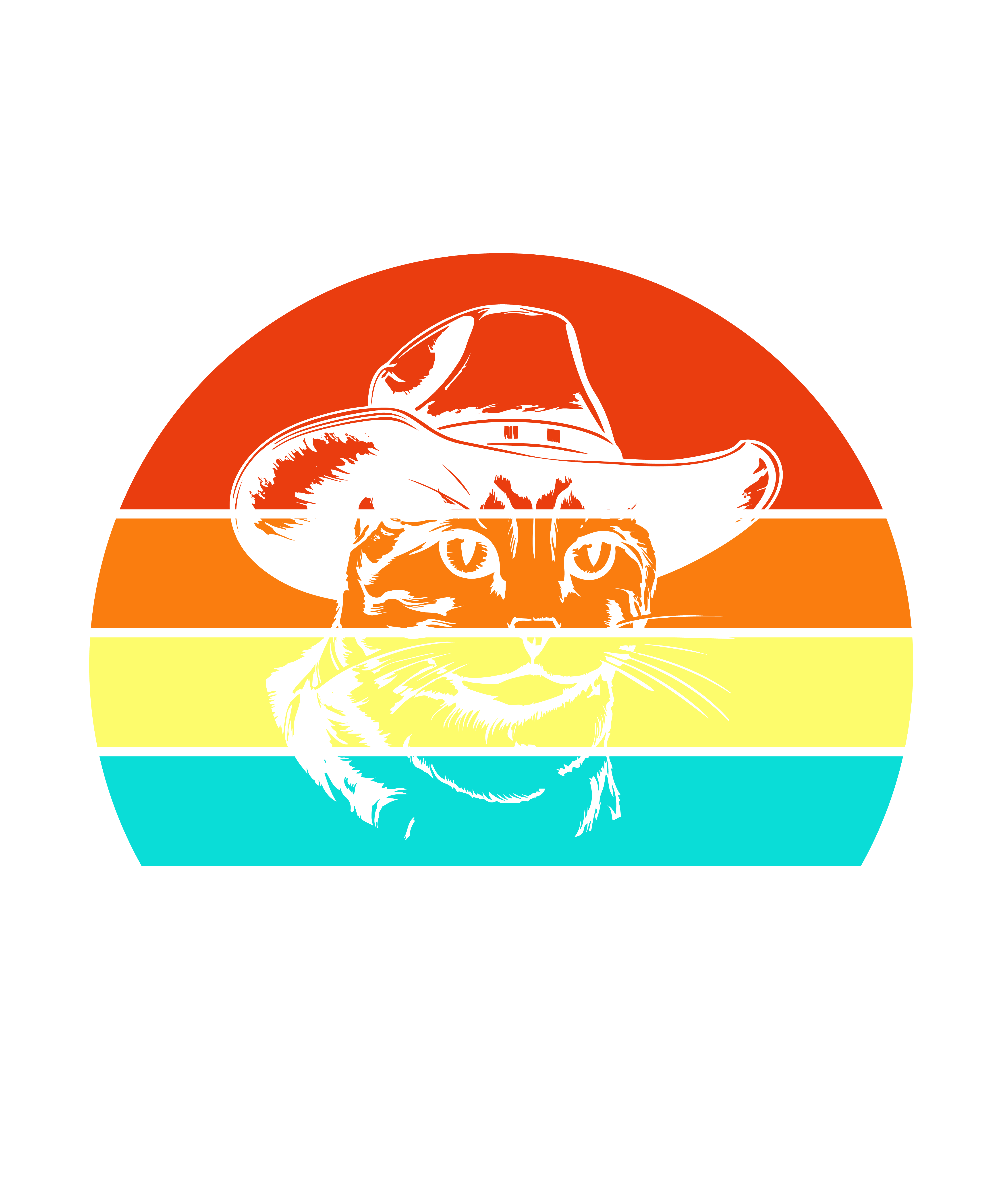 Retro Cat Mom With Cowboy Cat DTF Transfer