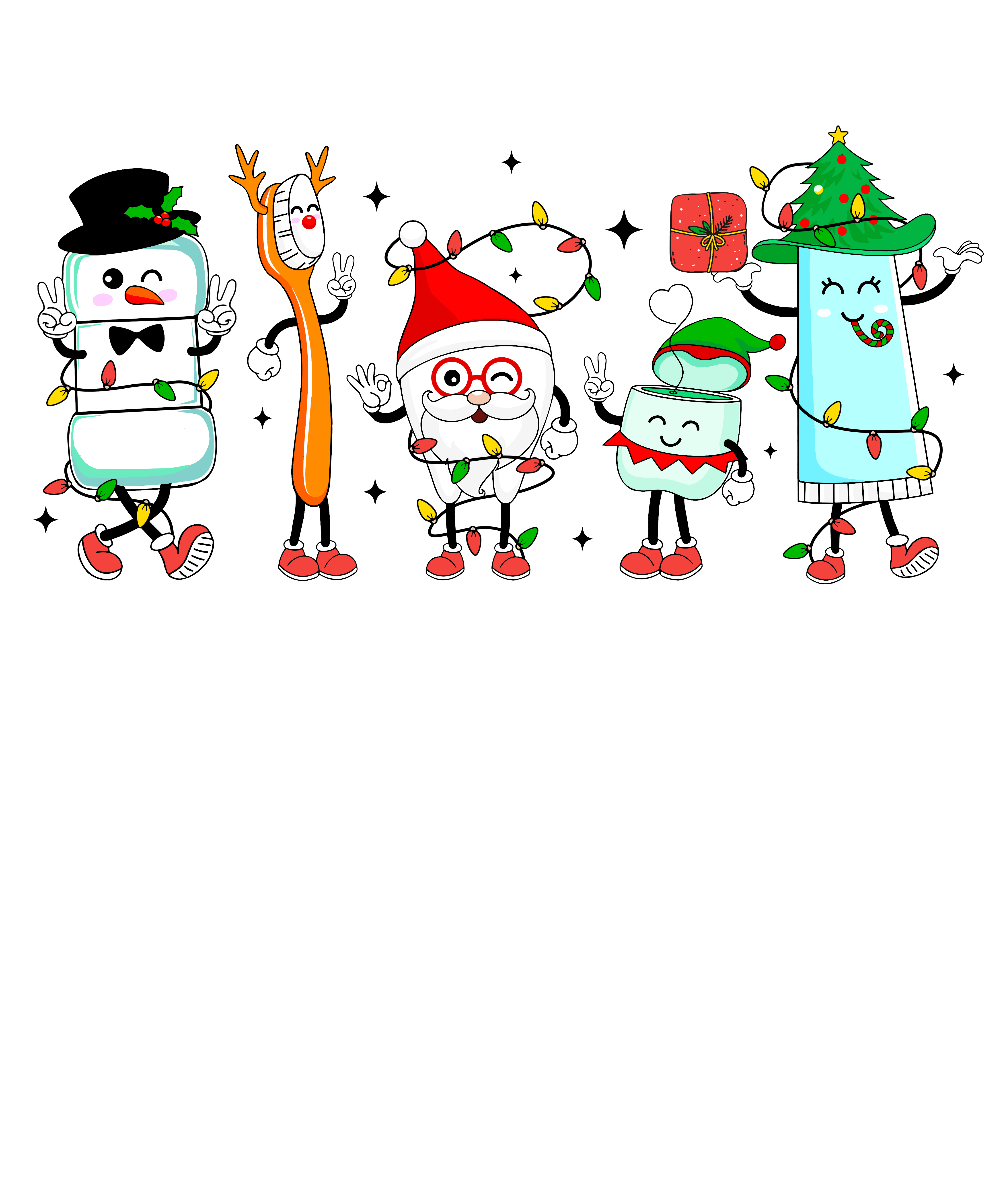 Christmas Dental Crew DTF Transfer