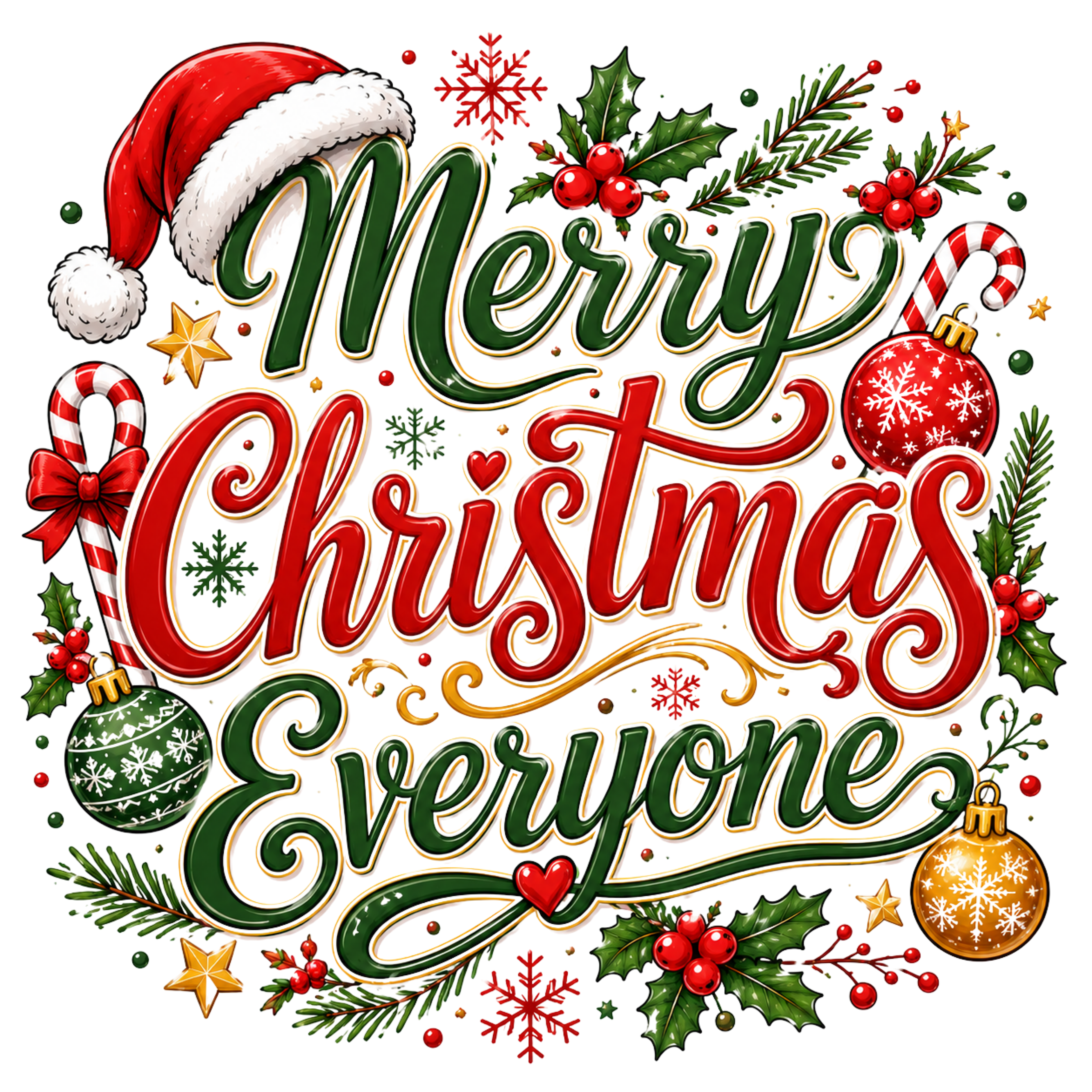Merry Christmas Everyone DTF Transfer