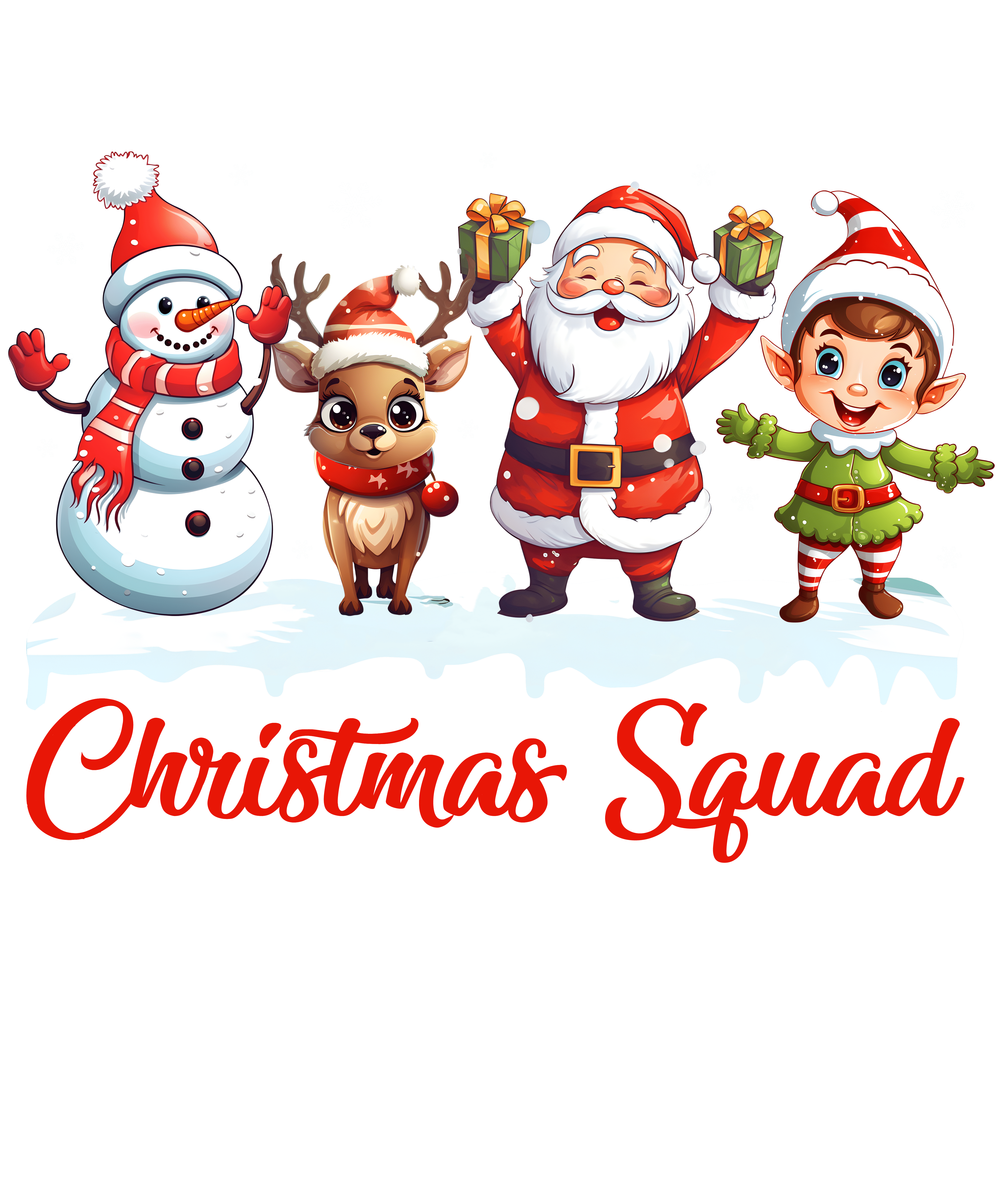 Christmas Holiday Squad DTF Transfer