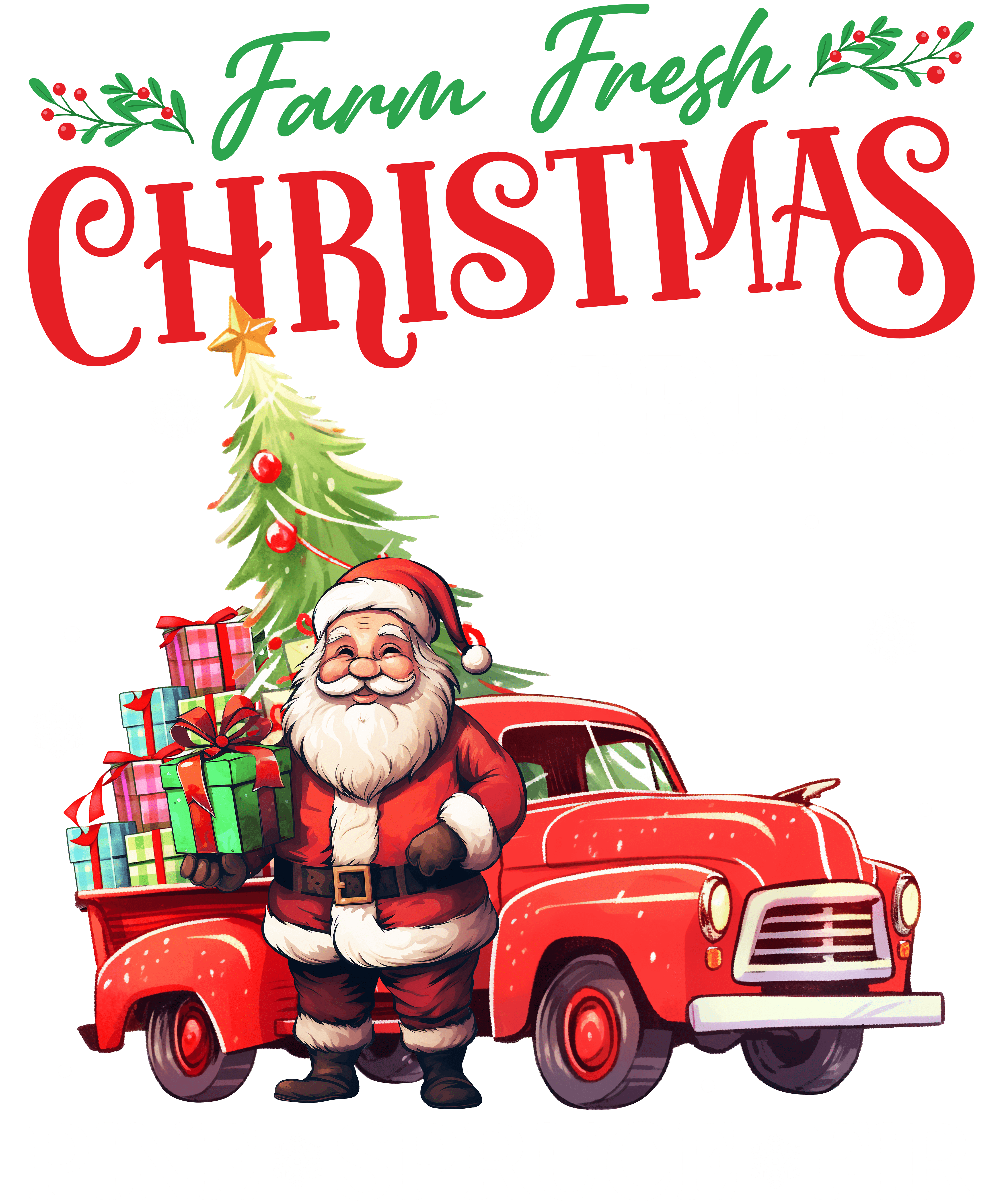 Farm Fresh Christmas Trees DTF Transfer