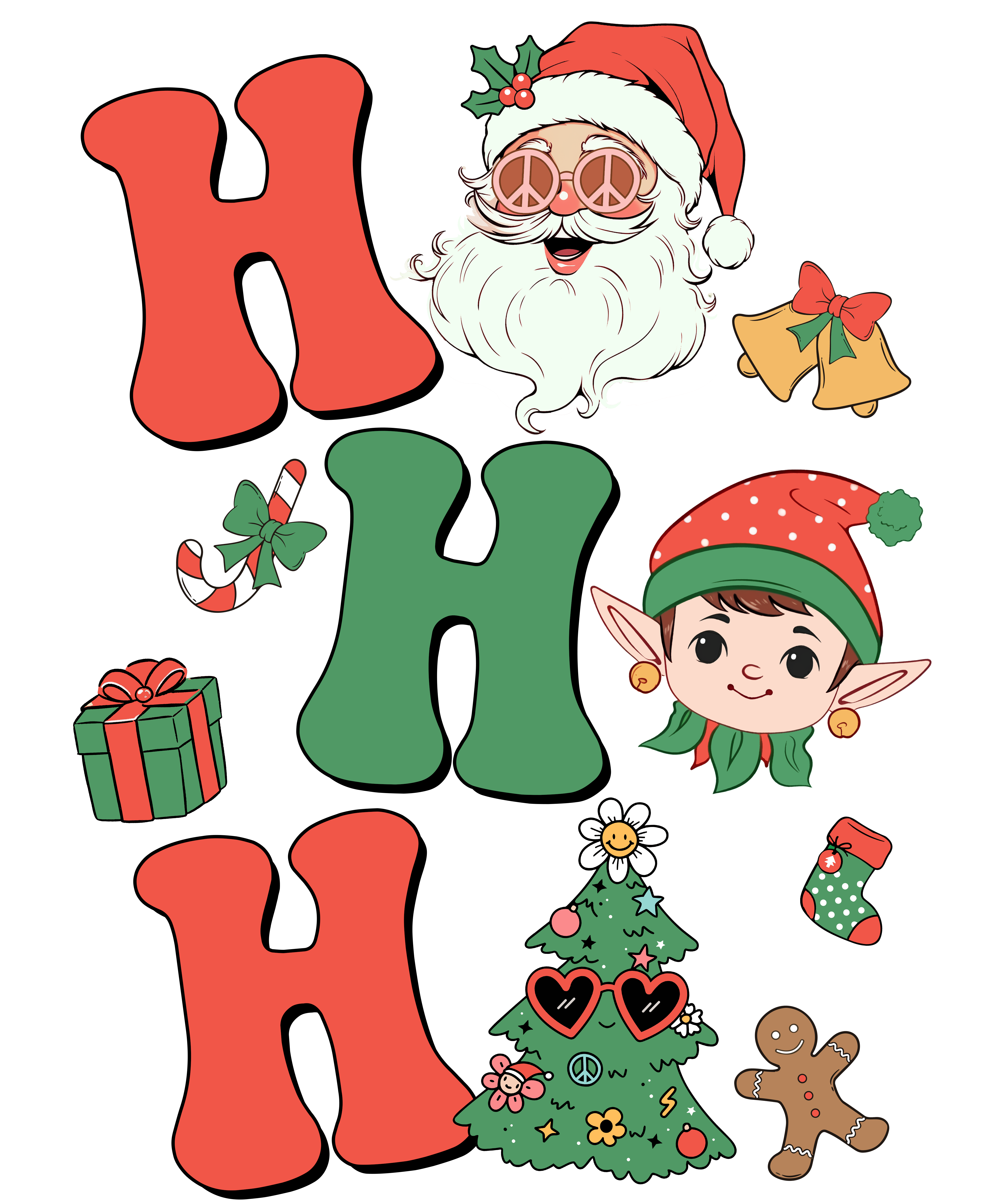 Christmas Ho Ho Ho DTF Transfer