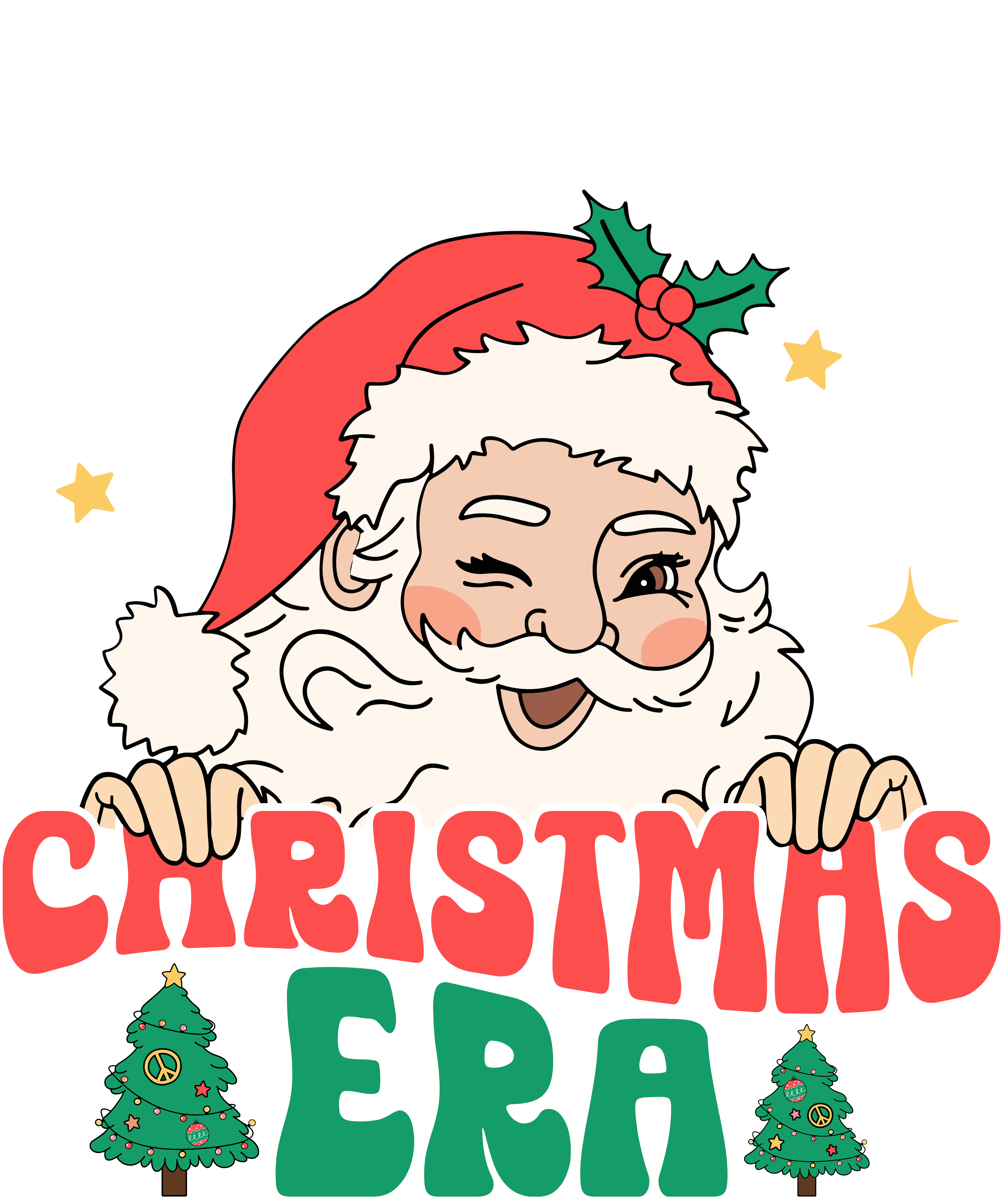 In My Christmas Era Retro Santa DTF Transfer