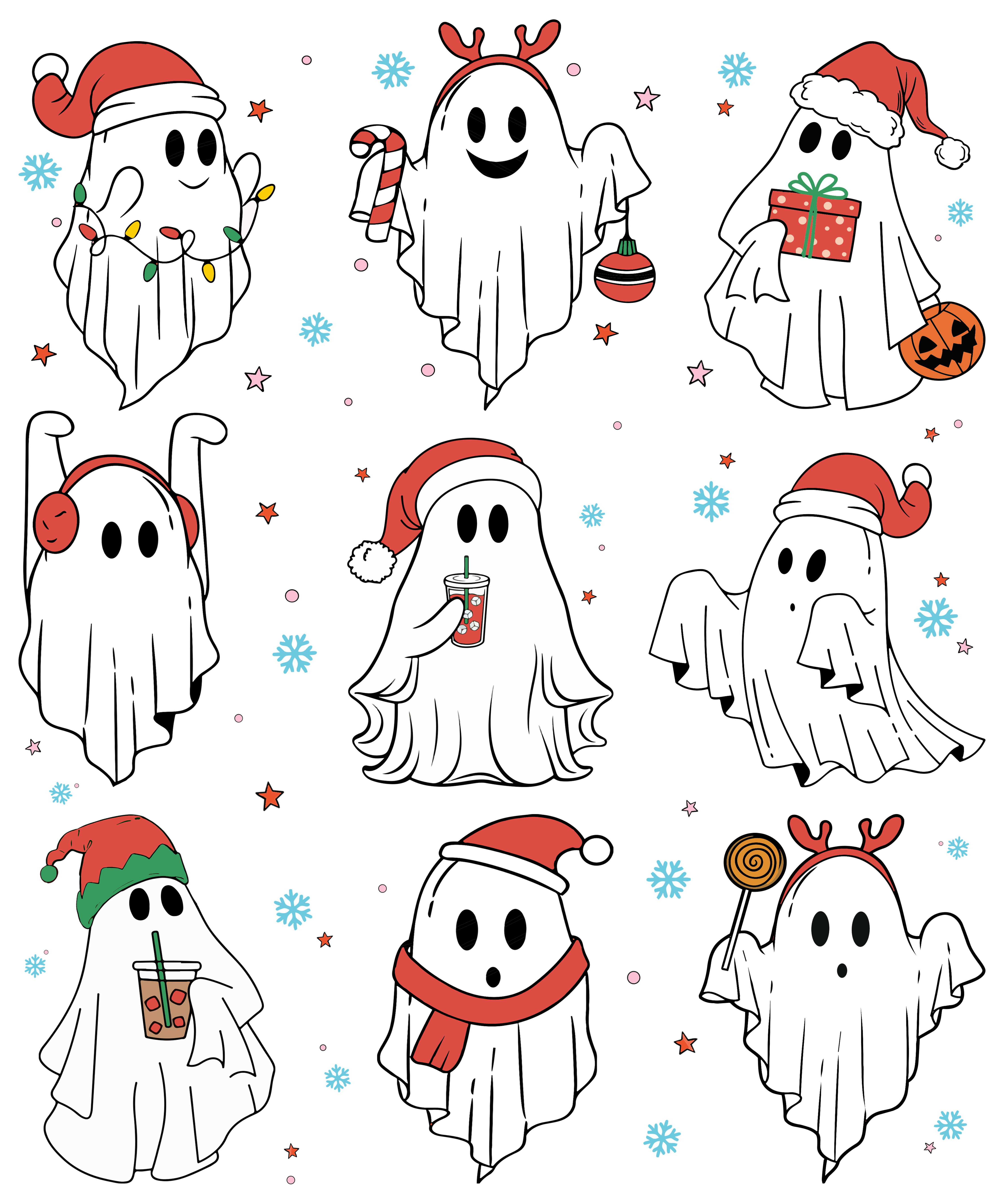 Christmas Ghost DTF Transfer