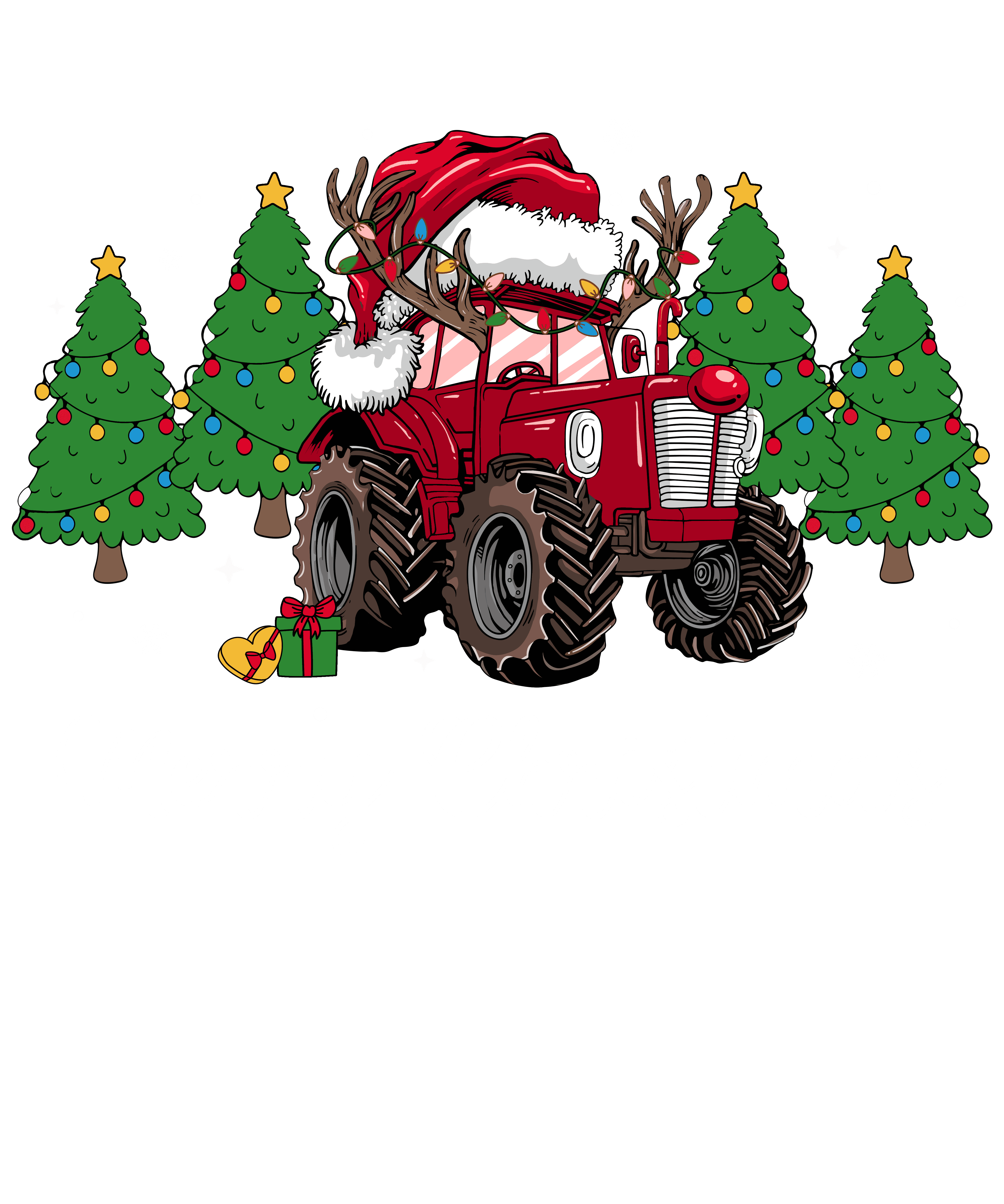 Merry Christmas Monster Truck DTF Transfer