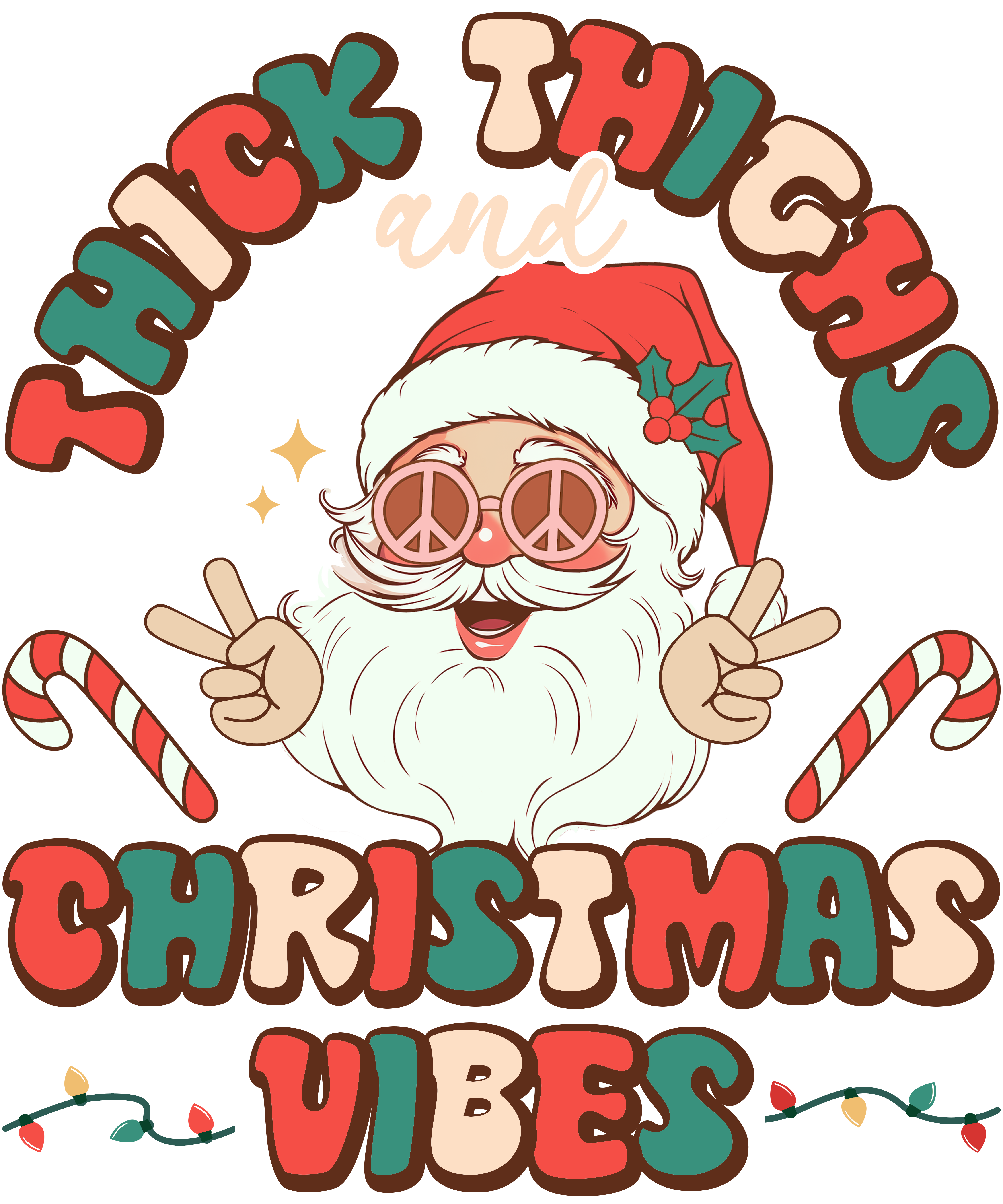 Thick Thighs Christmas DTF Transfer