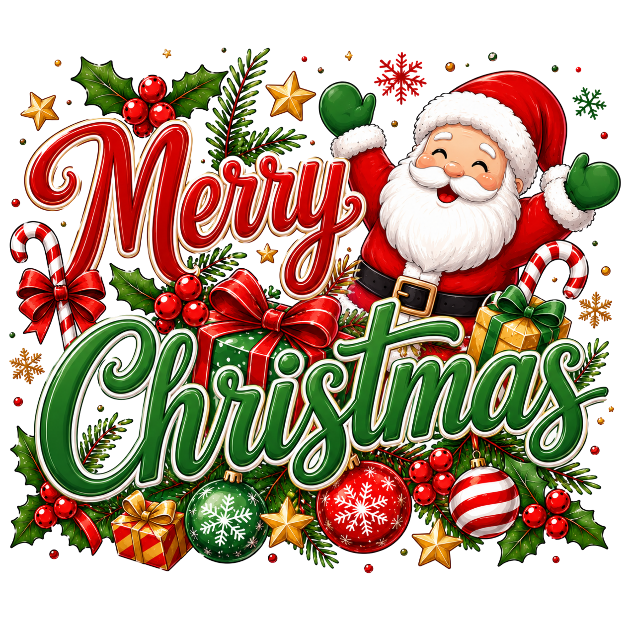 Christmas Snowman And Reindeer DTF Transfer