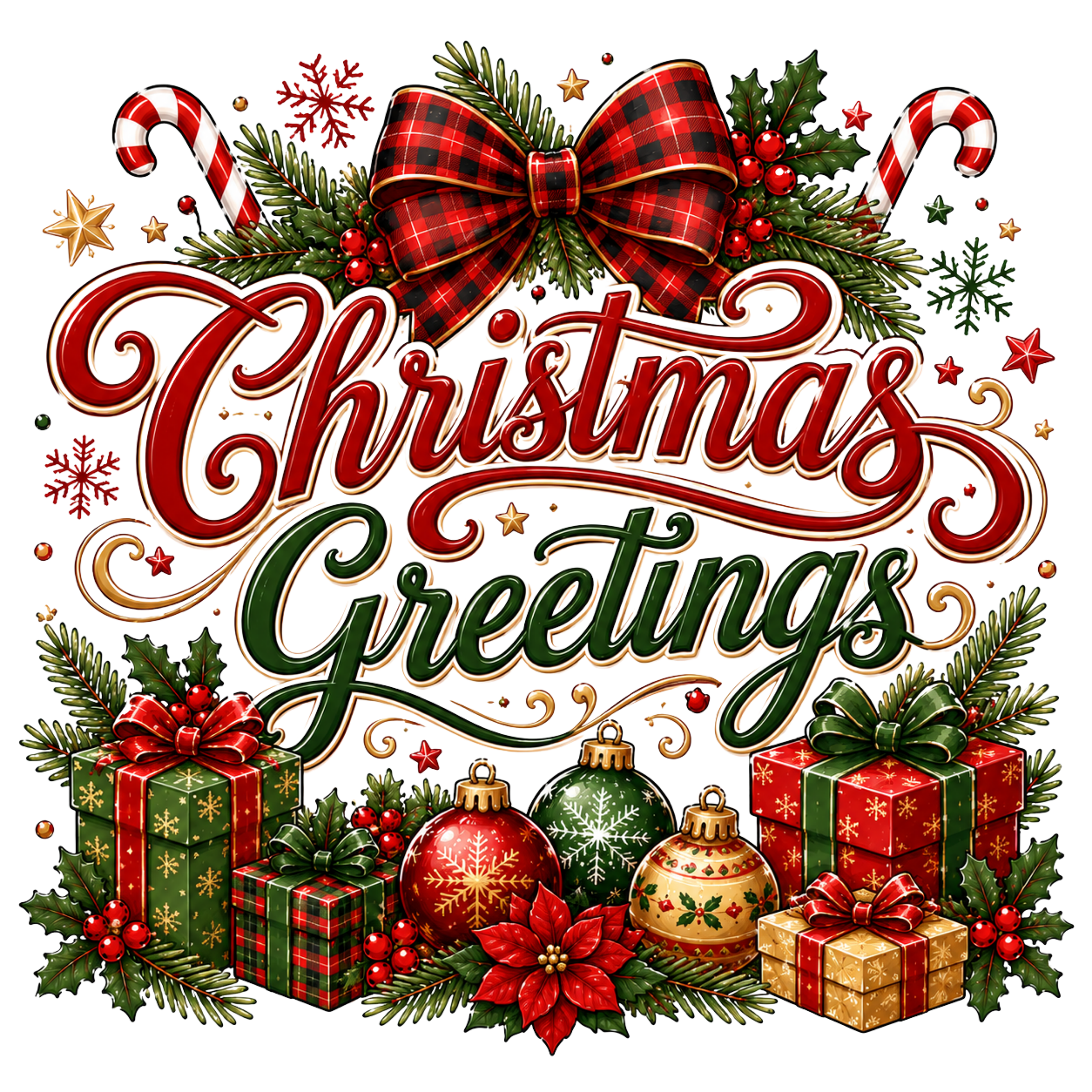 Happy Holidays Winter Celebration DTF Transfer