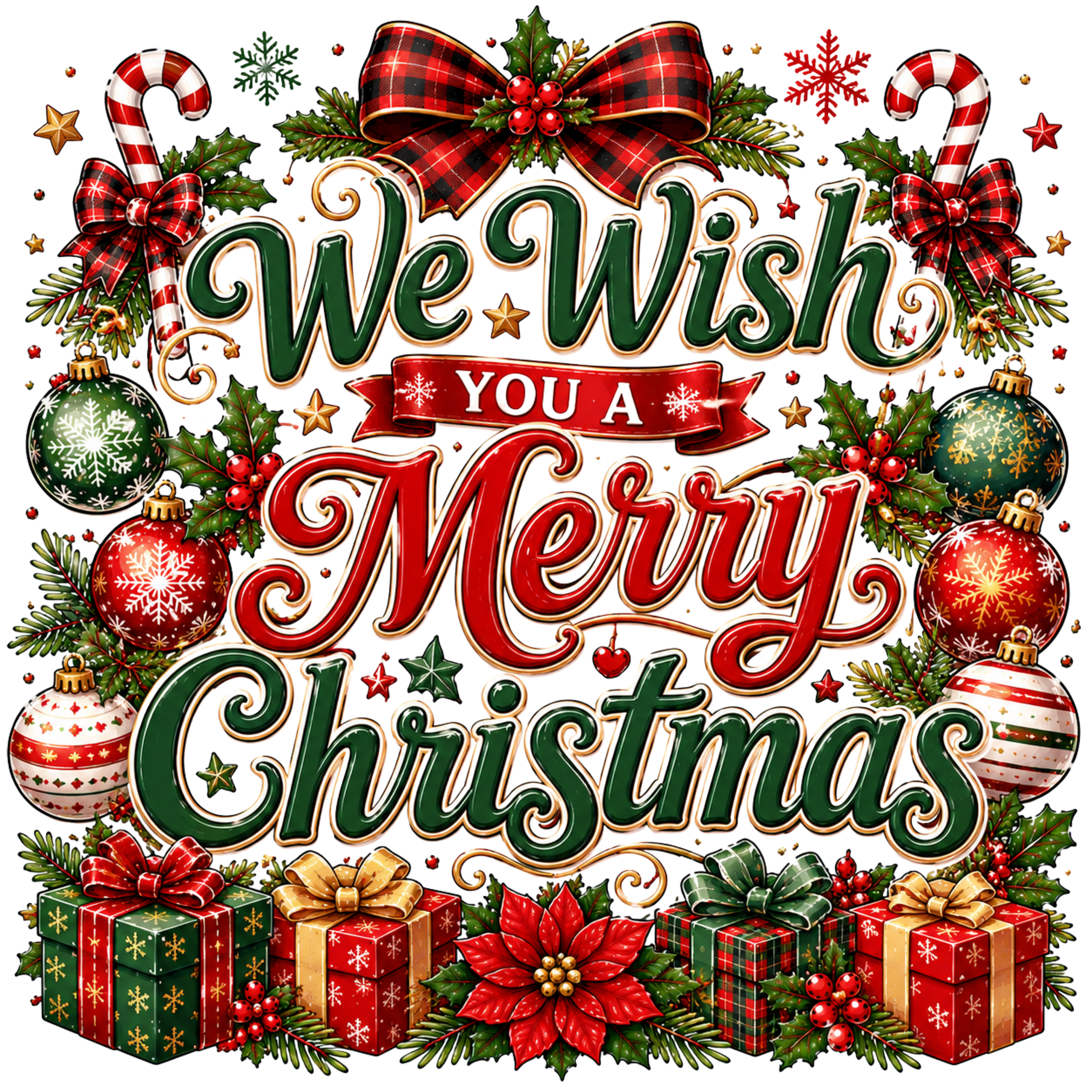 Colorful Christmas Vibes DTF Transfer
