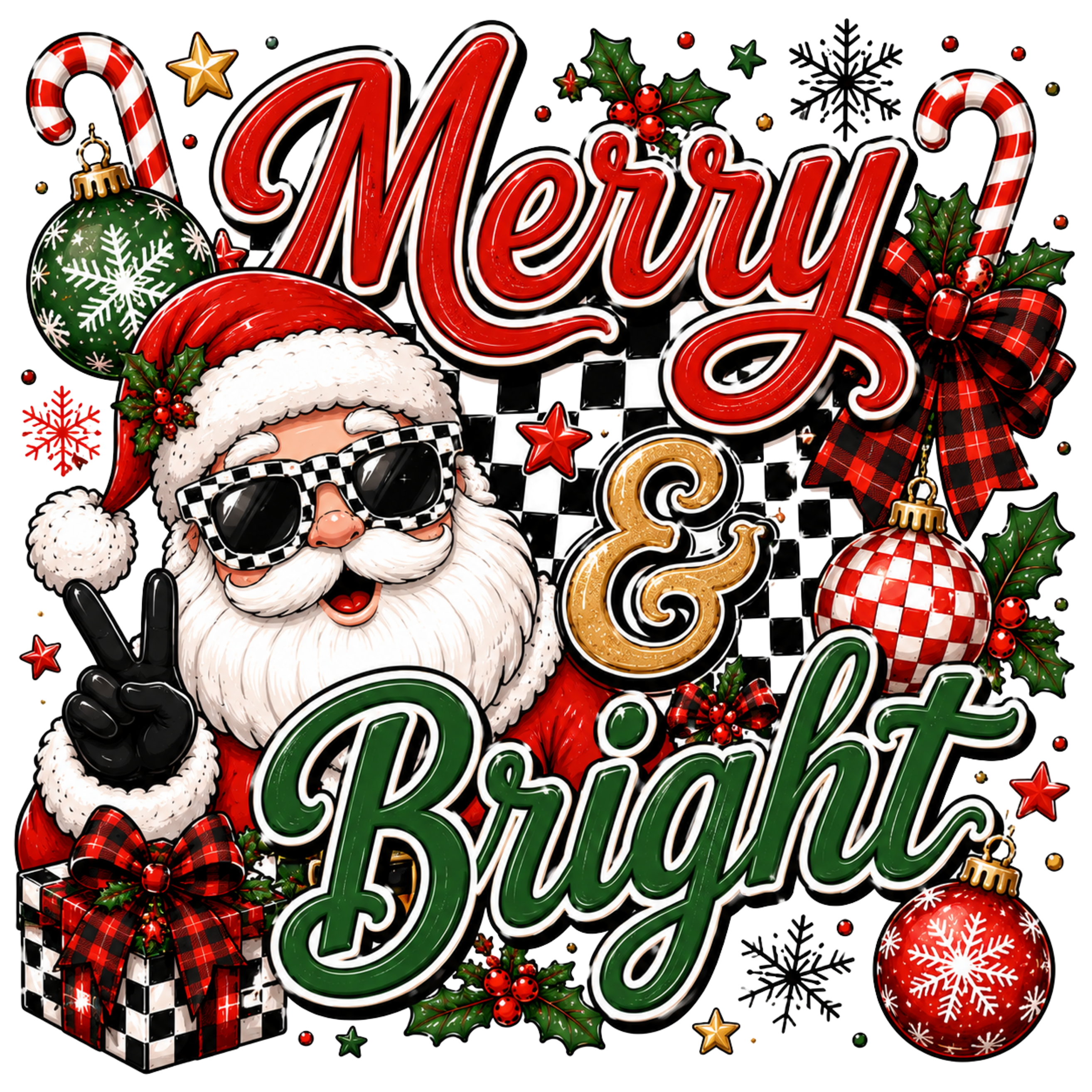 Merry Christmas Wishes And Gifts DTF Transfer