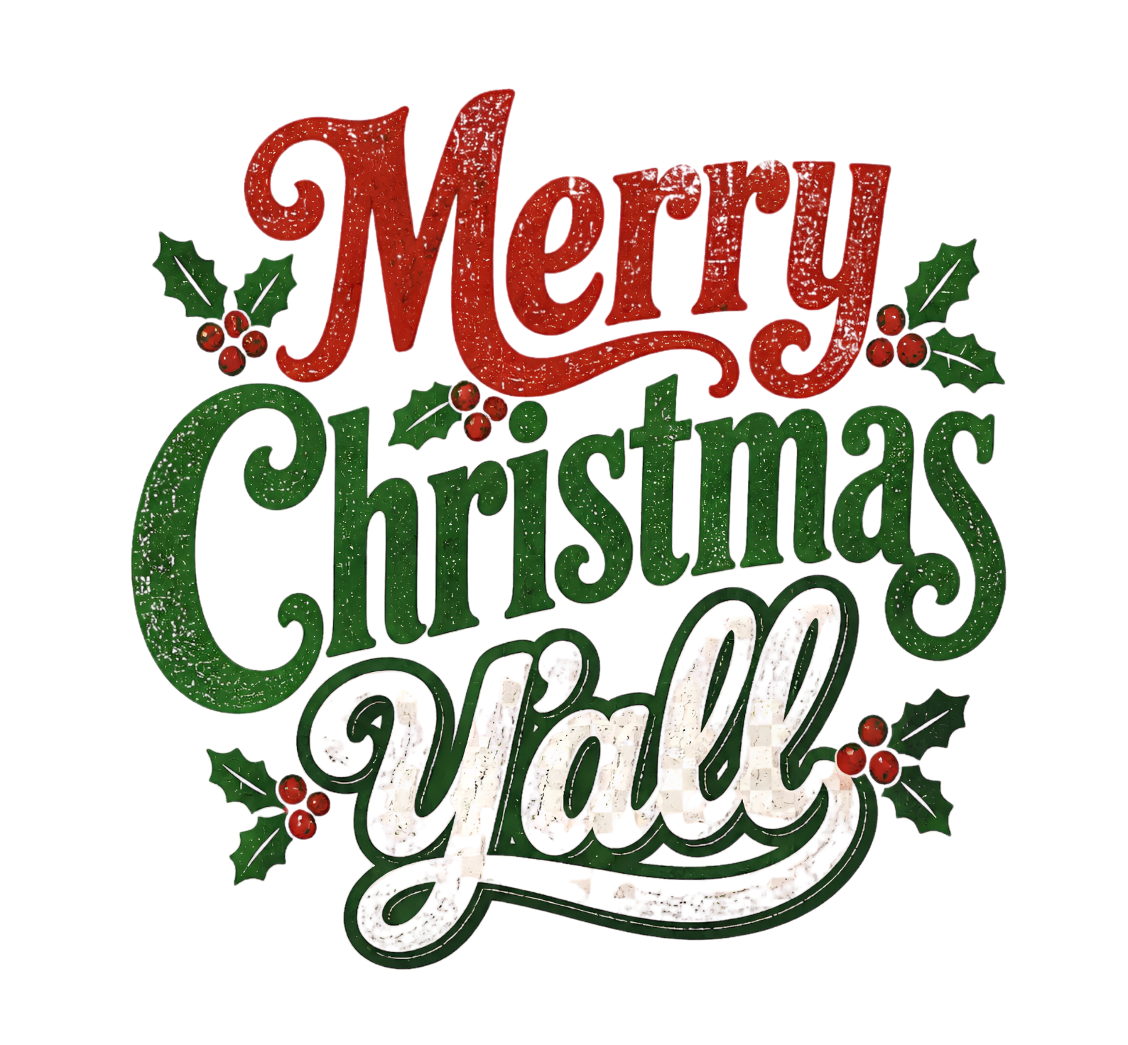 Merry Christmas Yall DTF Transfer