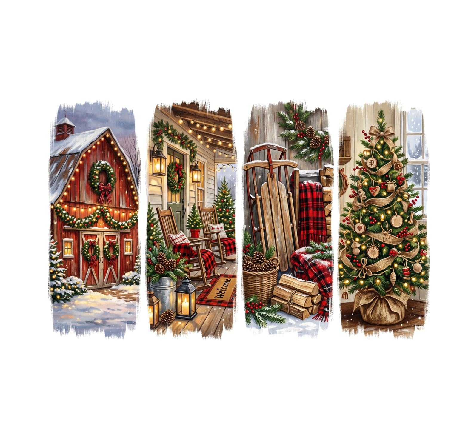 Rustic Farmhouse Christmas DTF Transfer