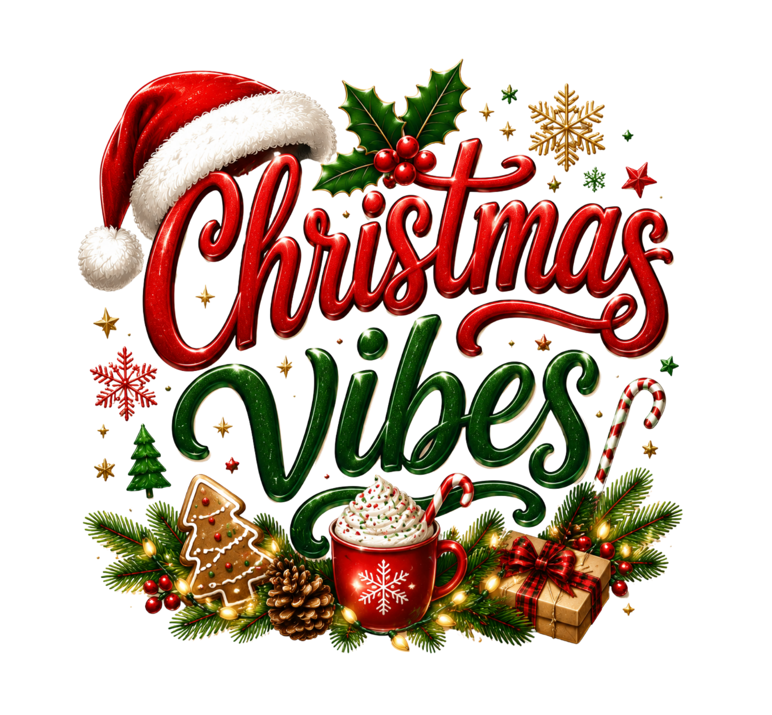 Christmas Vibes DTF Transfer