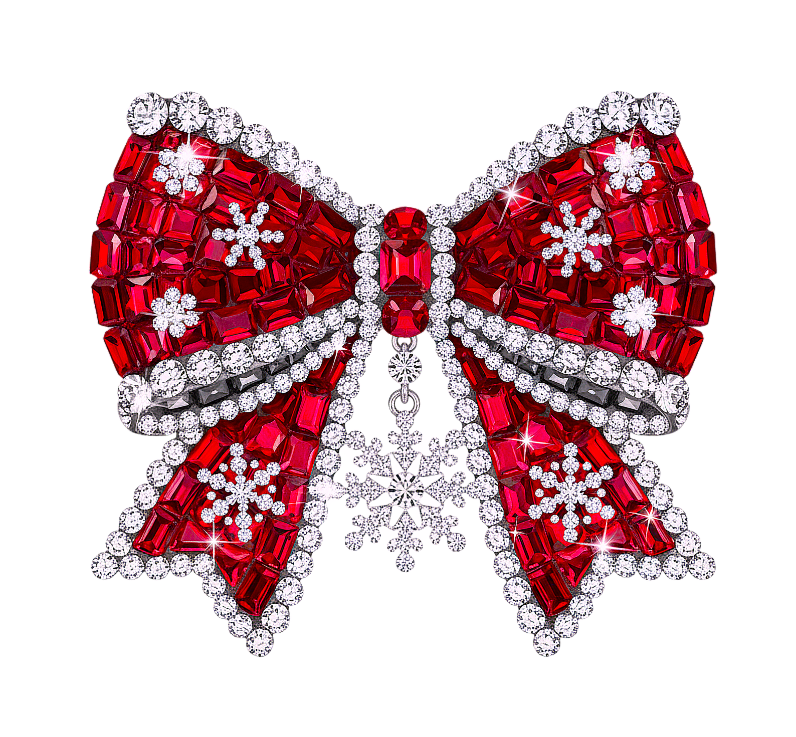 Sparkling Christmas Bow DTF Transfer