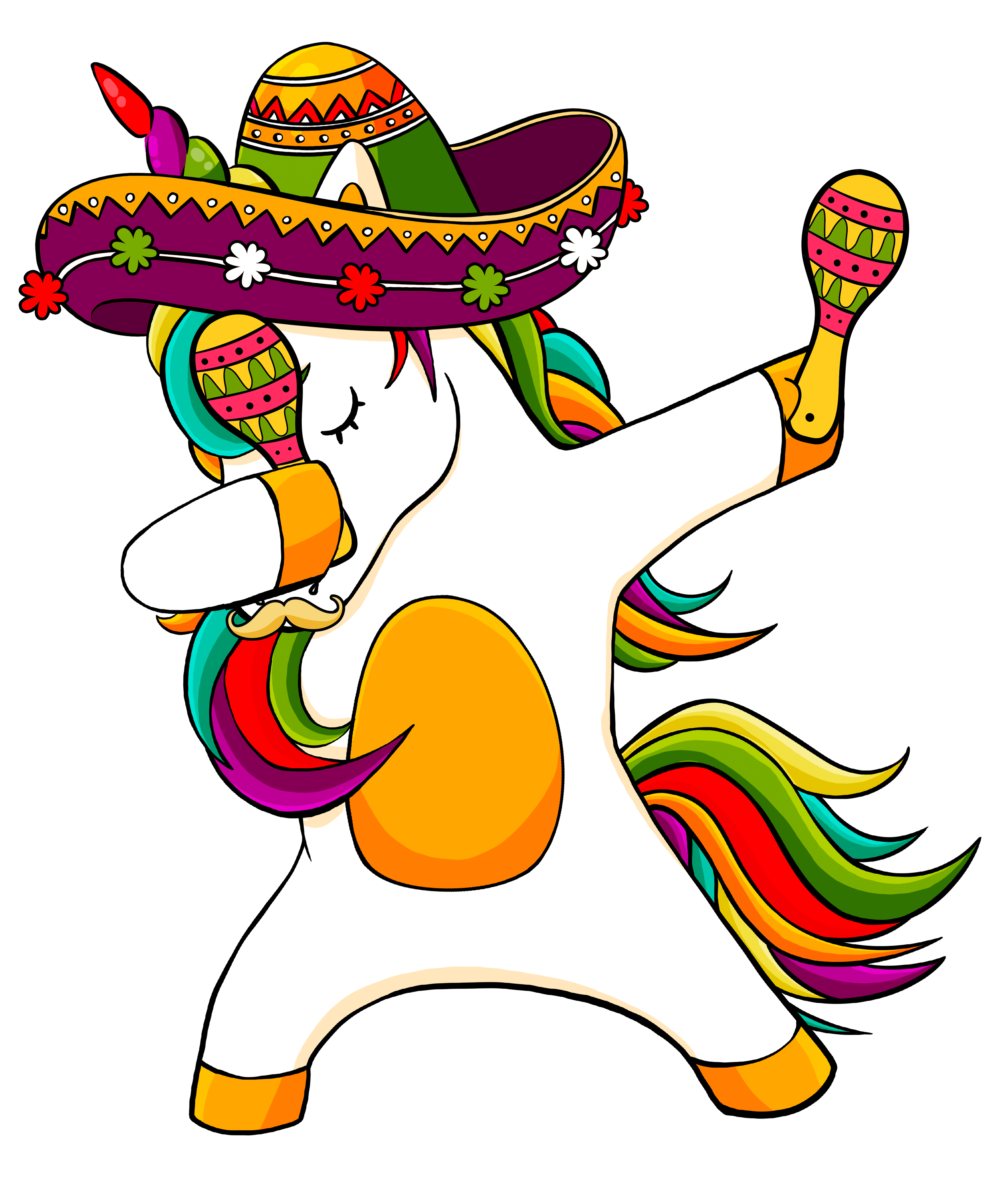 Dabbing Unicorn DTF Transfer