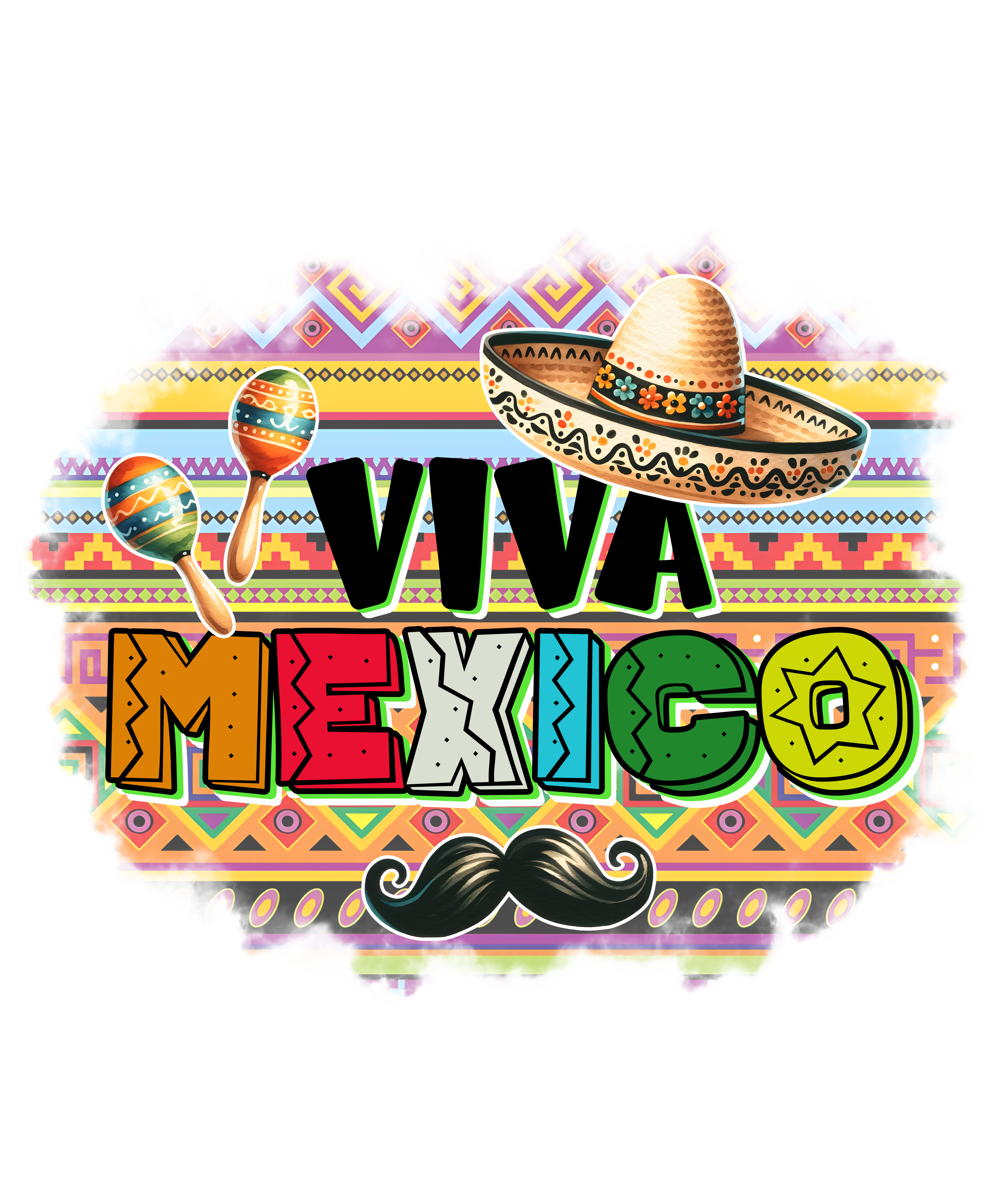 Viva Mexico Sombrero DTF Transfer
