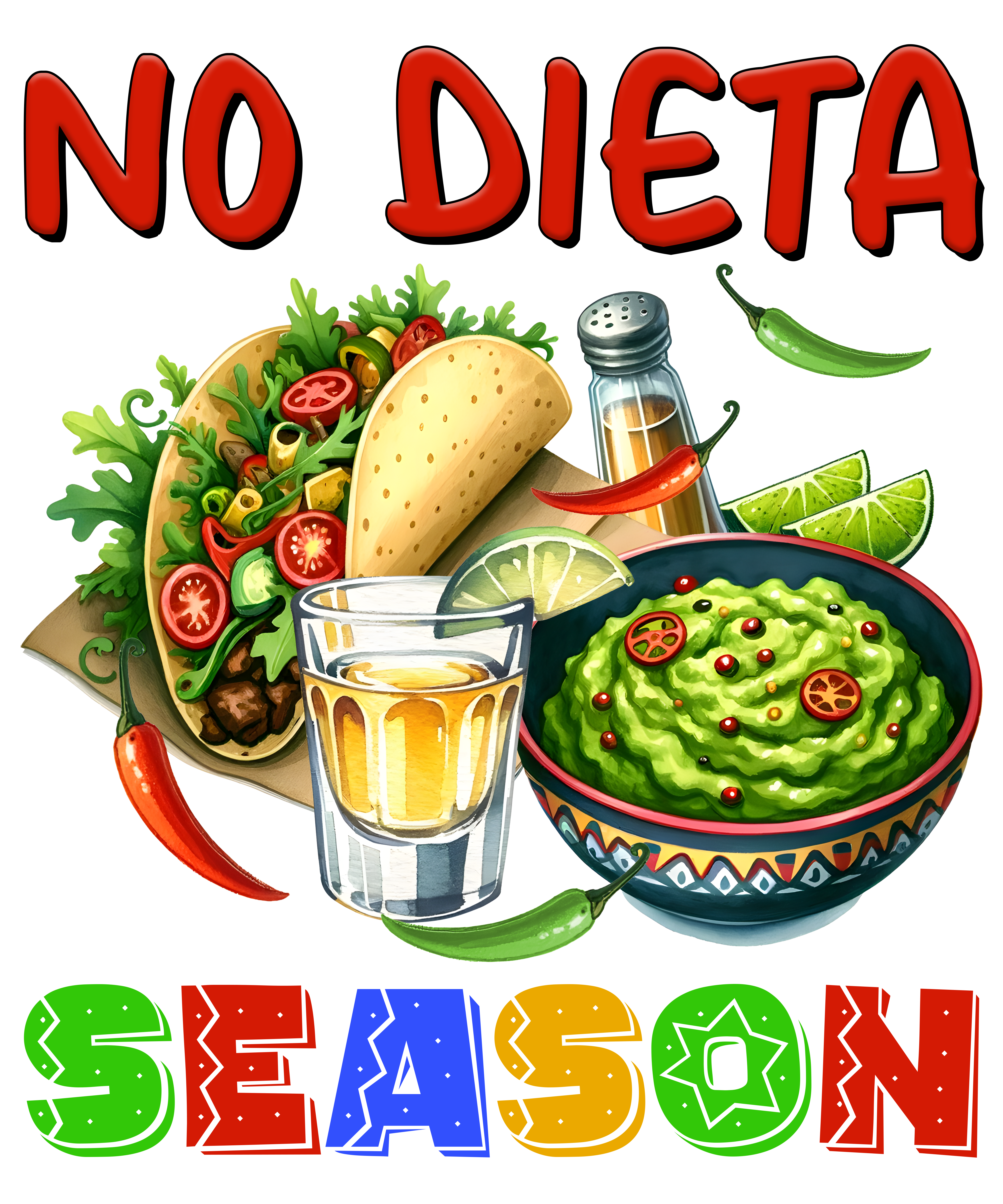 No Dieta Taco Guacamole Season DTF Transfer