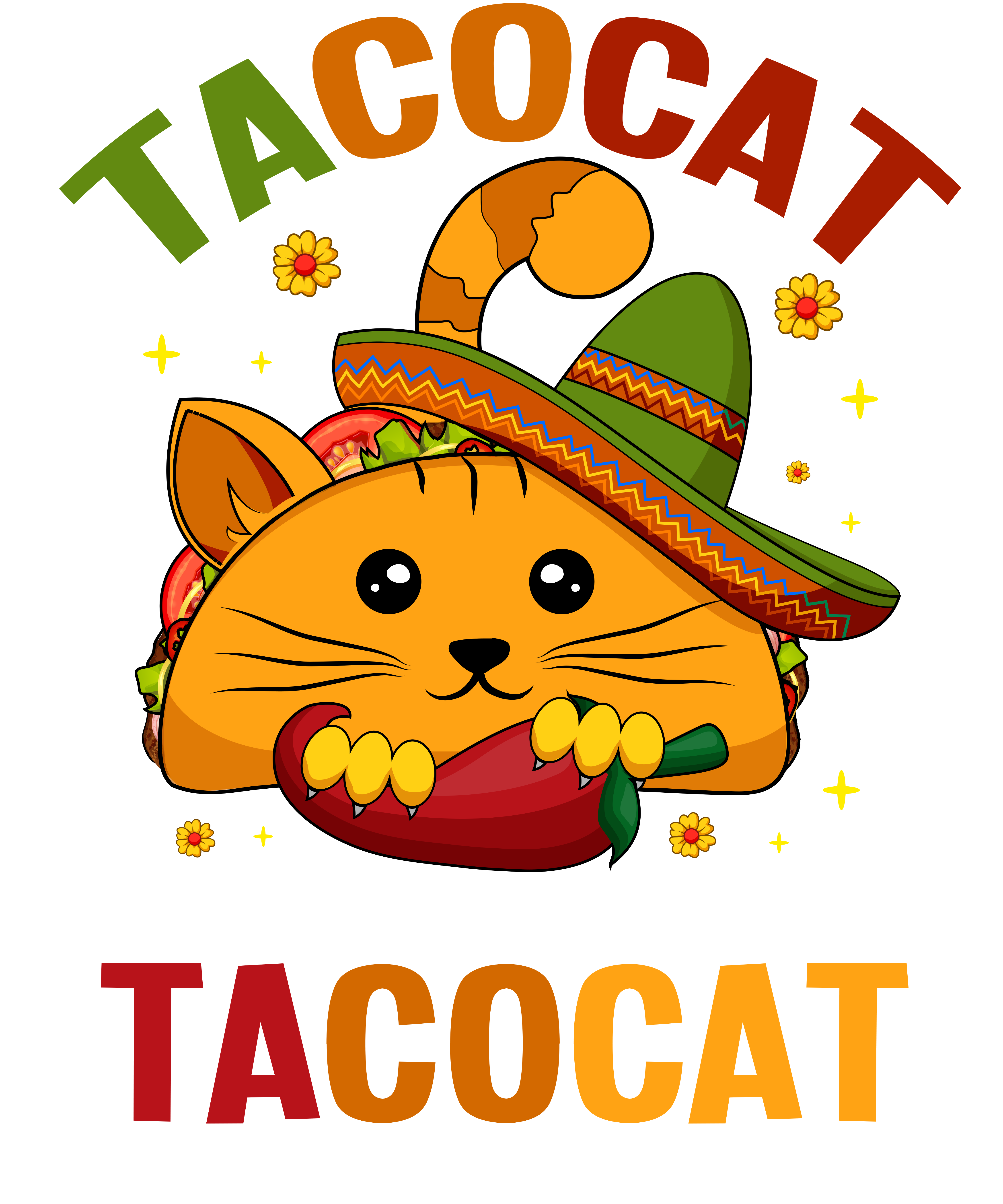 Tacocat Funny Taco Cat DTF Transfer