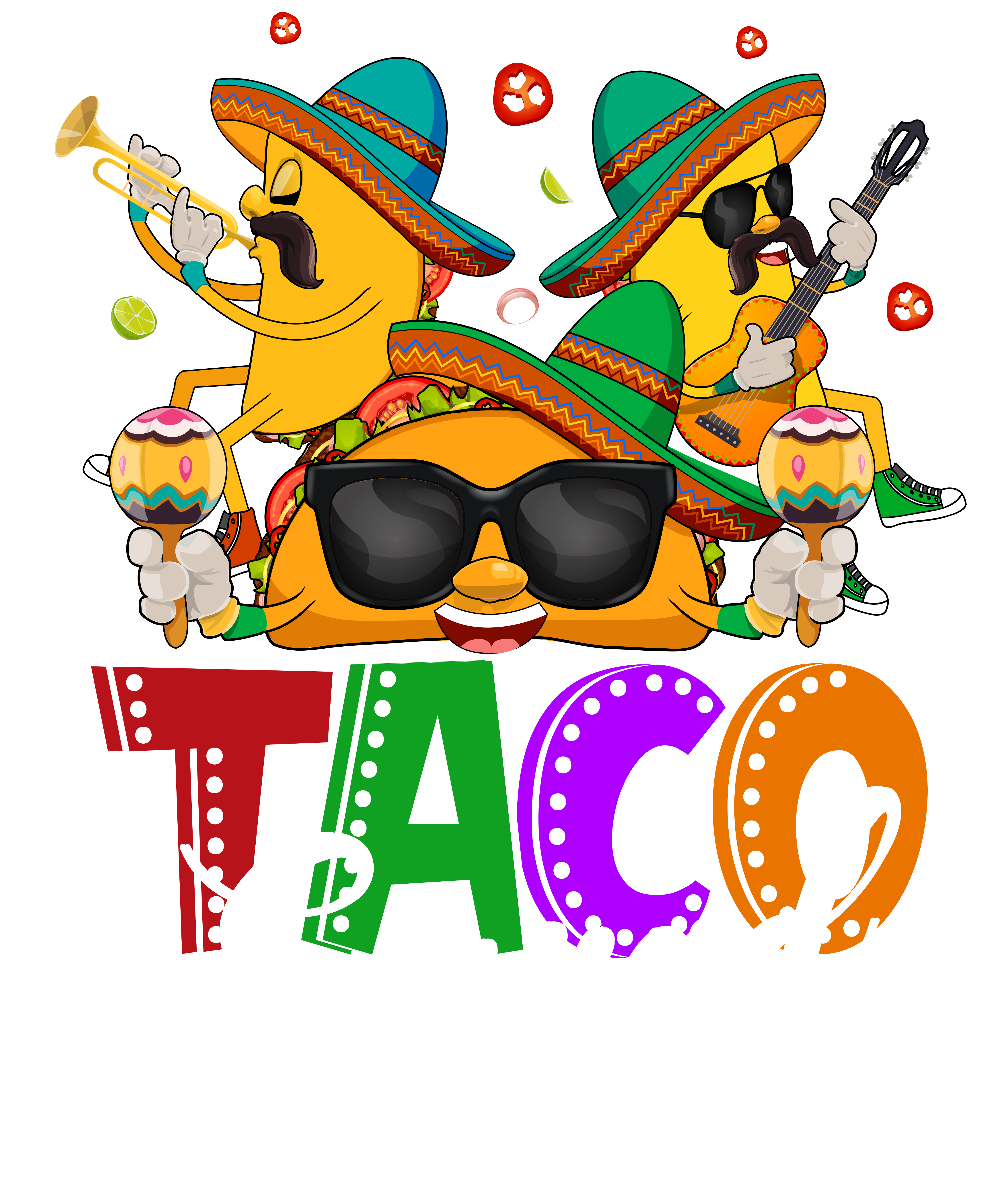 Taco Squad Fiesta Friends DTF Transfer