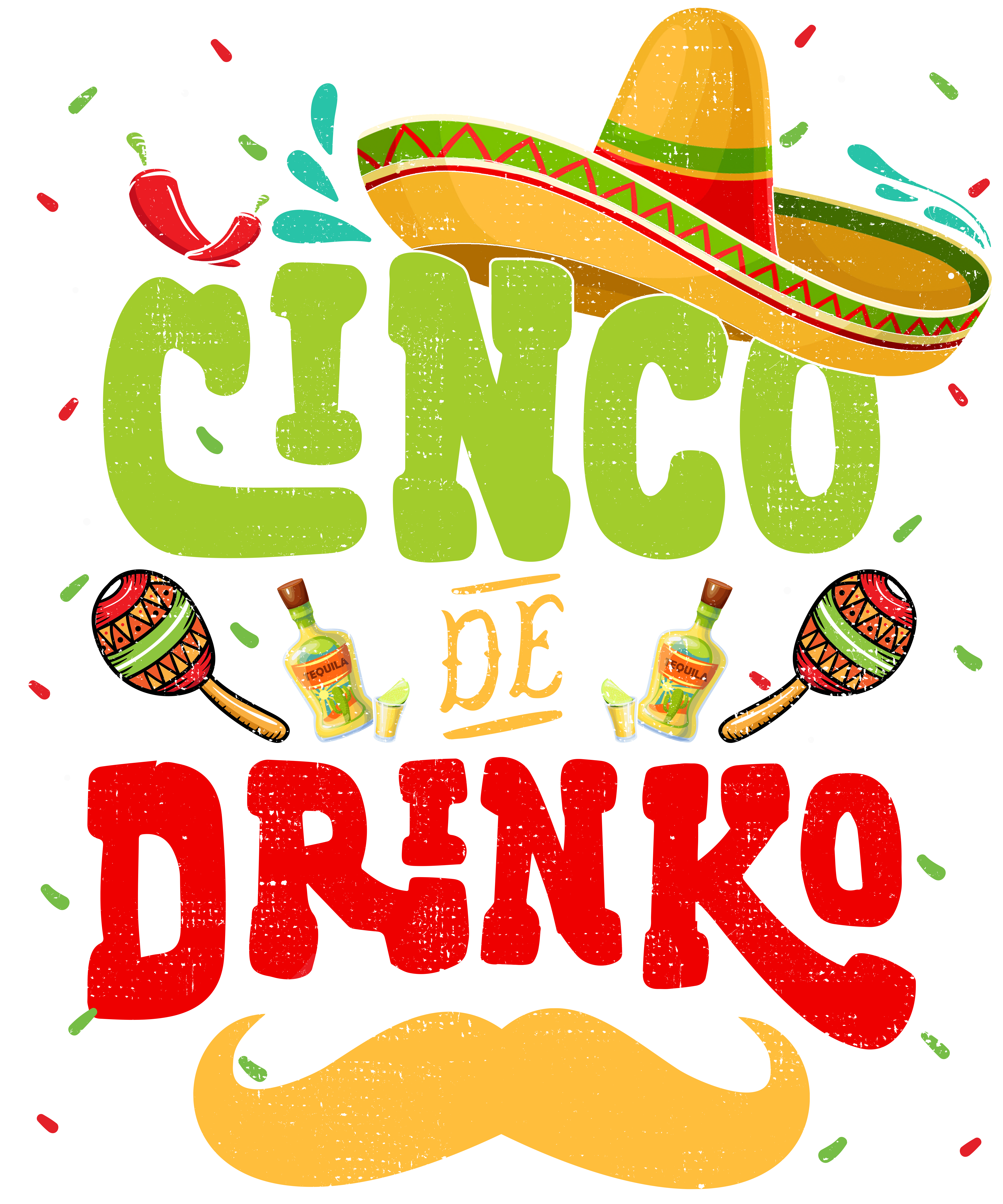 Cinco De Drinko DTF Transfer